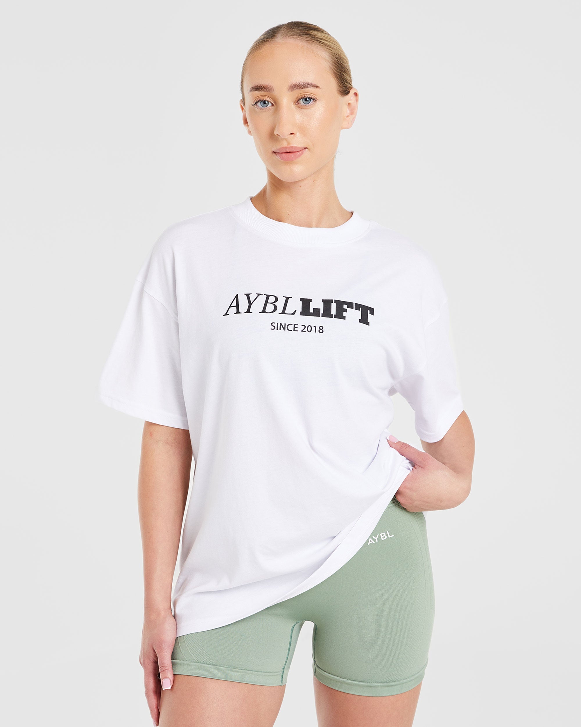 AYBL Lift Oversized T Shirt - Blanc