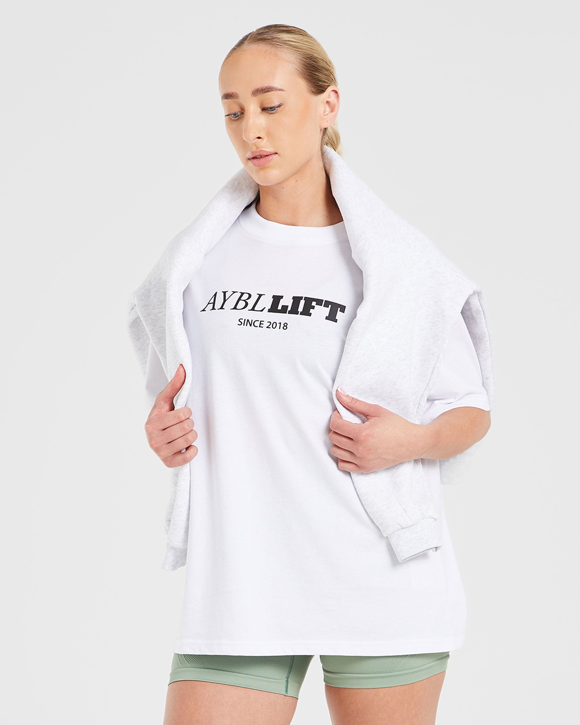 AYBL Lift Oversized T Shirt - Blanc