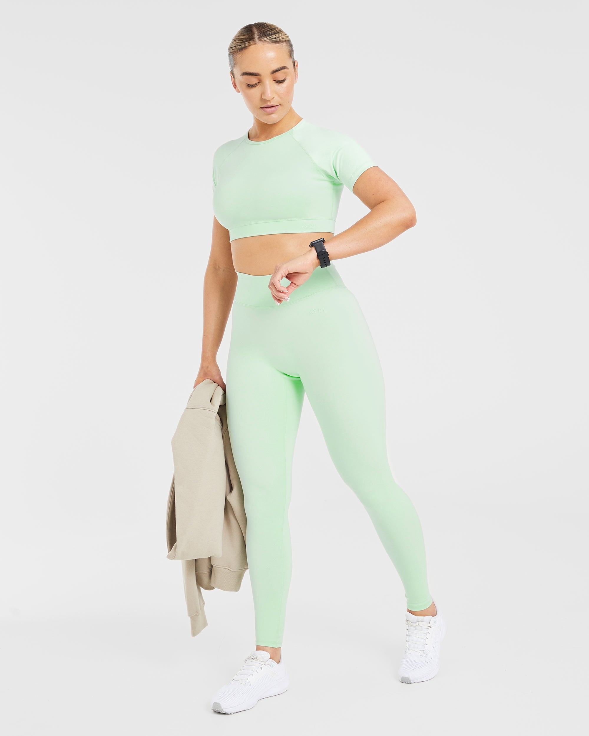 Staple Crop Top - Mint Vert