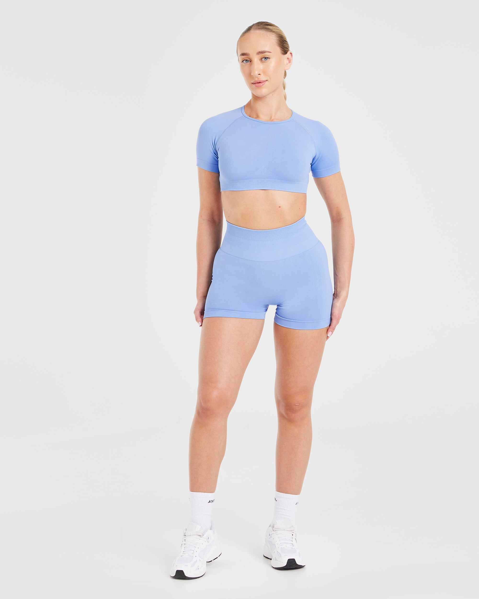 Power Seamless Shorts - Bleu