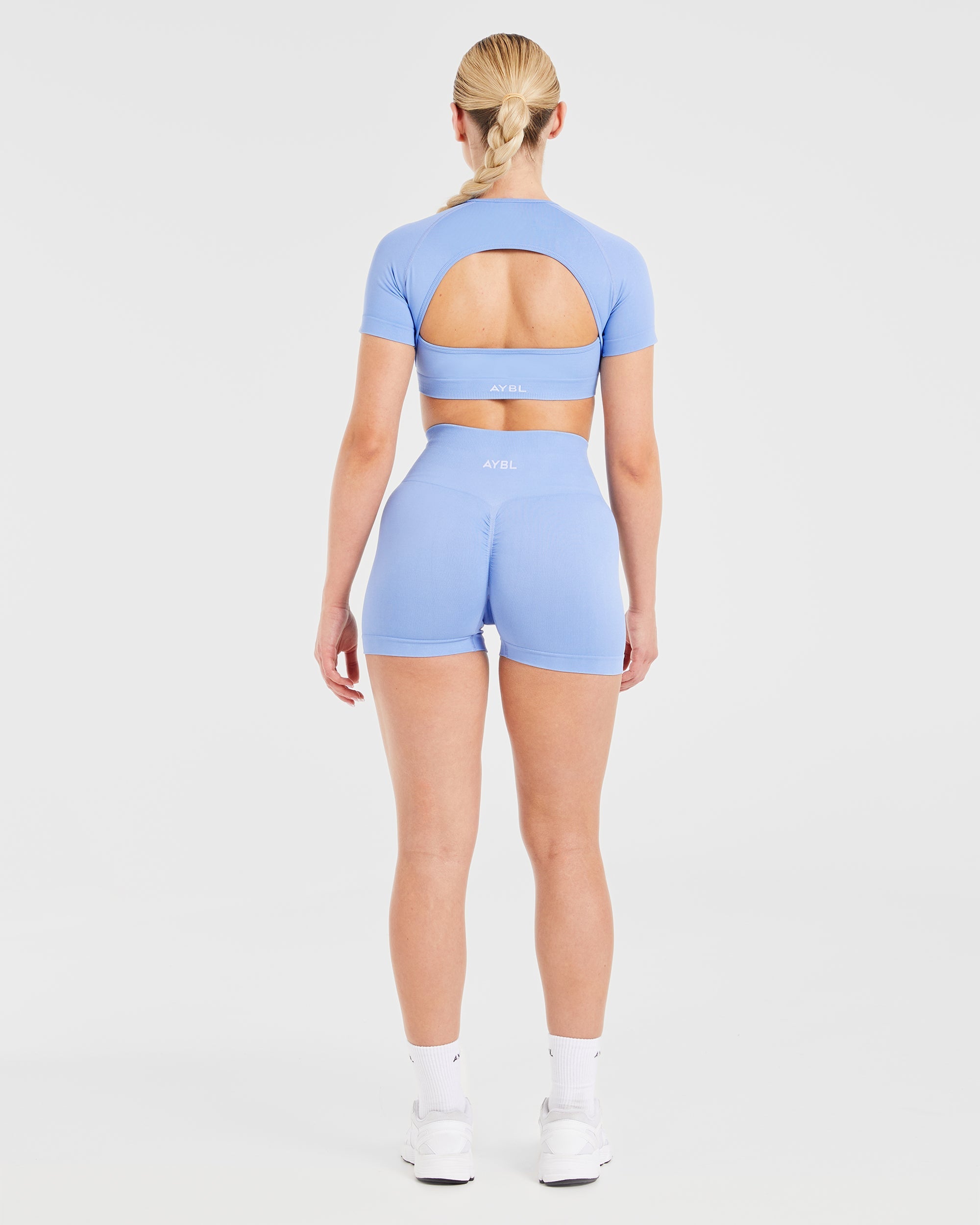 Power Seamless Crop Top - Bleu