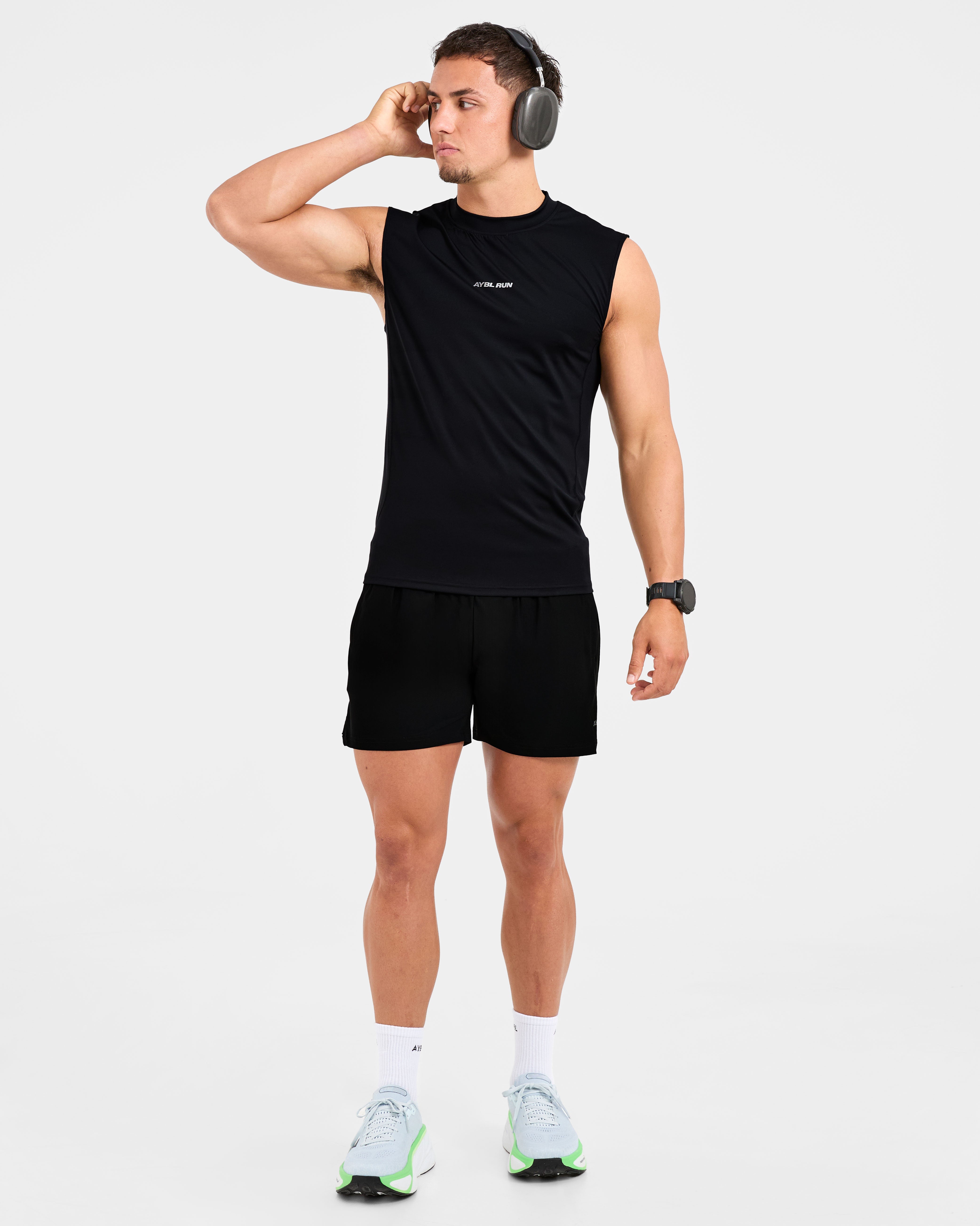 Run 5" Shorts - Noir