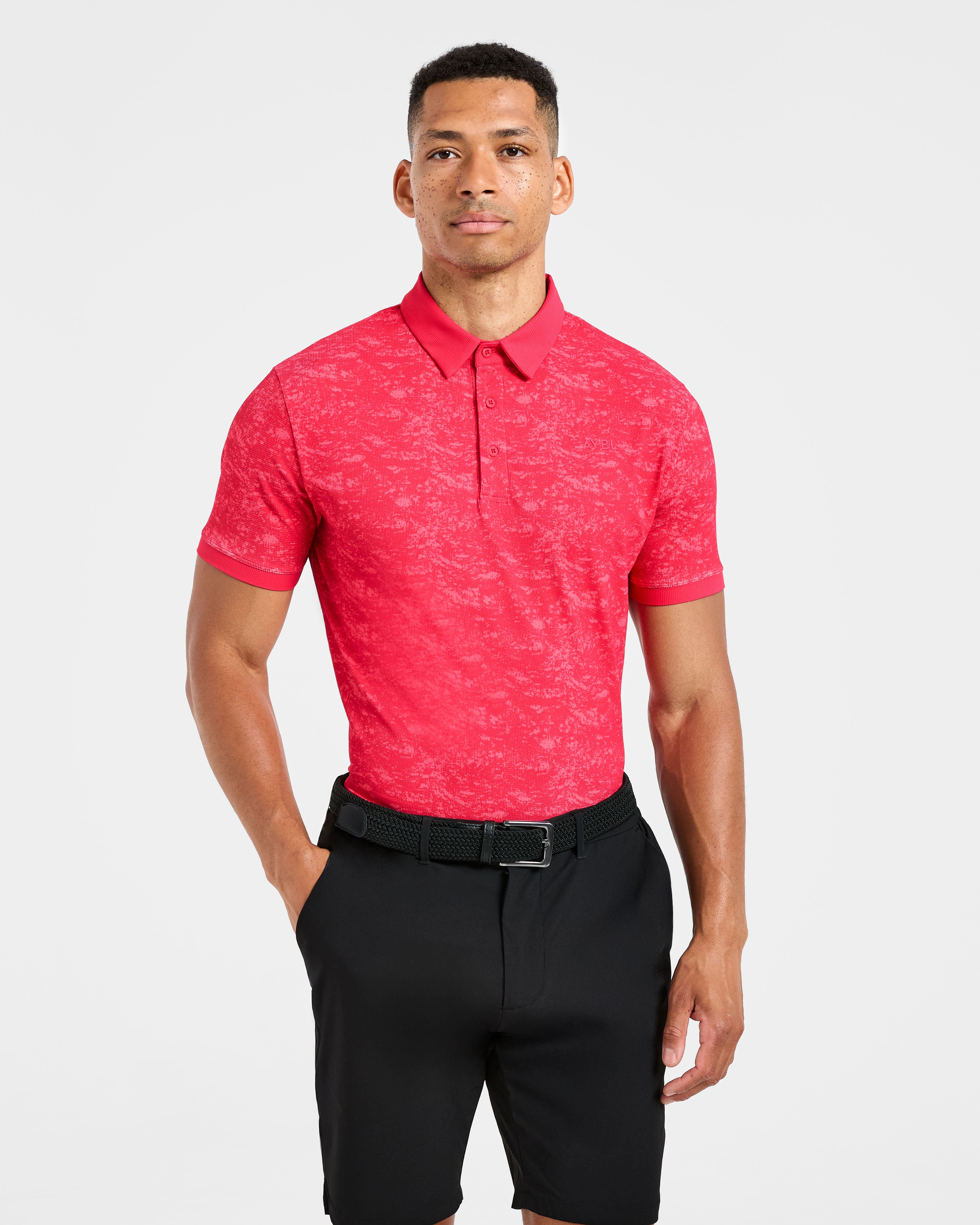 Precision Texture Polo - Summer Rouge