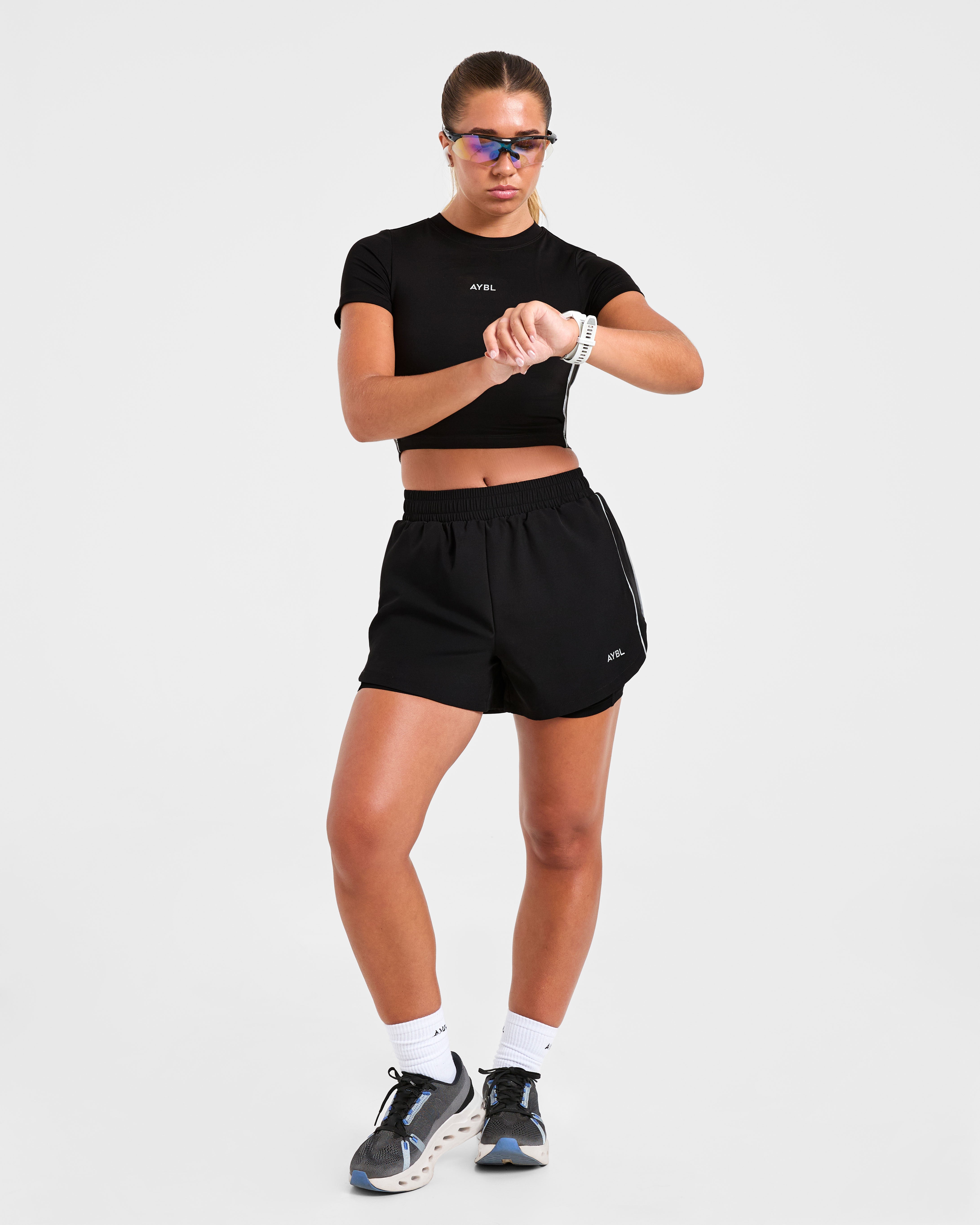 Run 2 in 1 Shorts - Noir