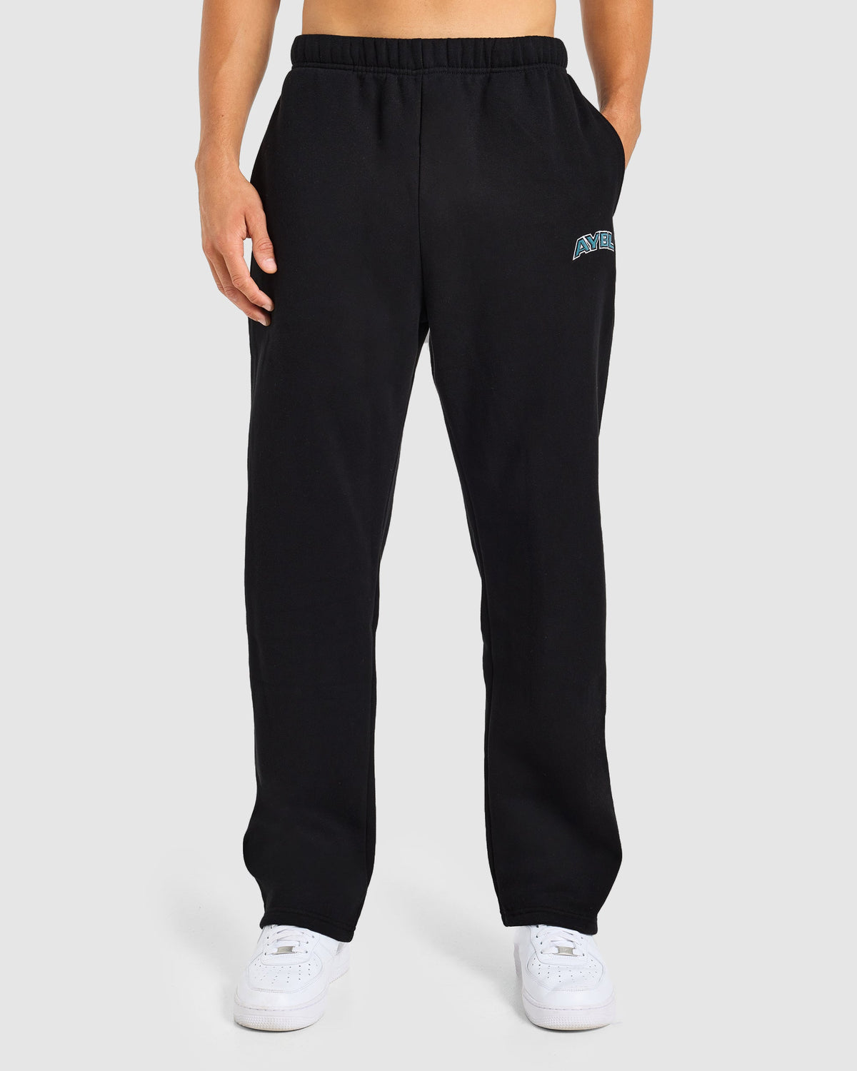 AYBL Society Oversized Straight Leg Joggers - Noir
