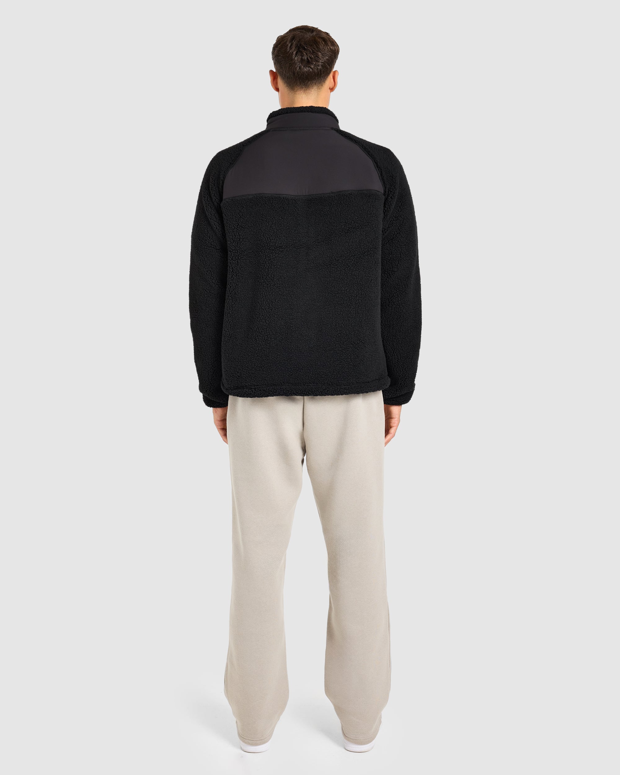 Classic Zip Up Fleece Jacket - Noir