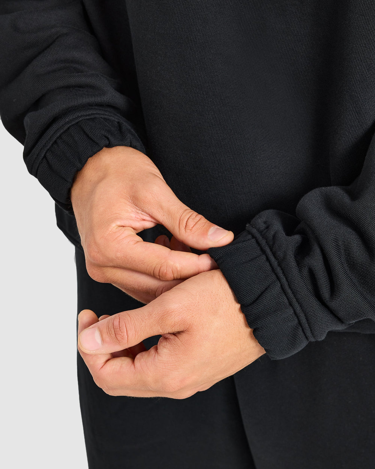 Effortless Oversized 1/4 Zip Pullover - Noir