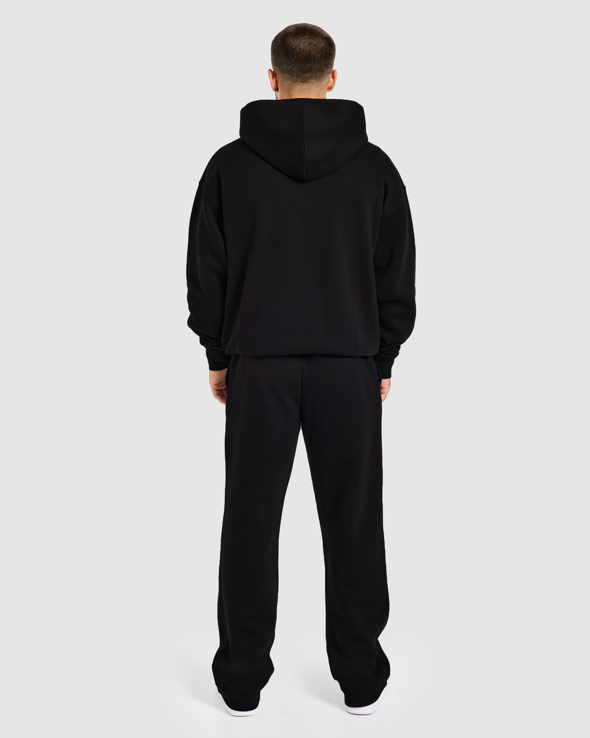 Essential Oversized Full Zip Hoodie - Noir