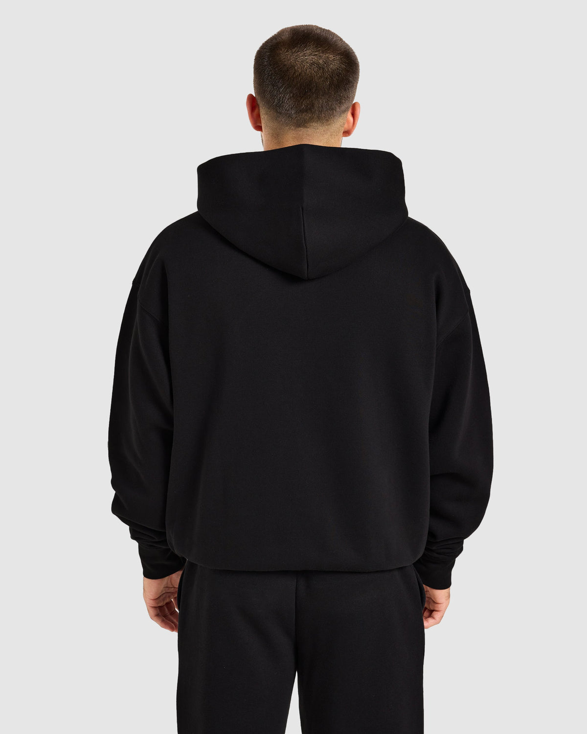 Essential Oversized Full Zip Hoodie - Noir