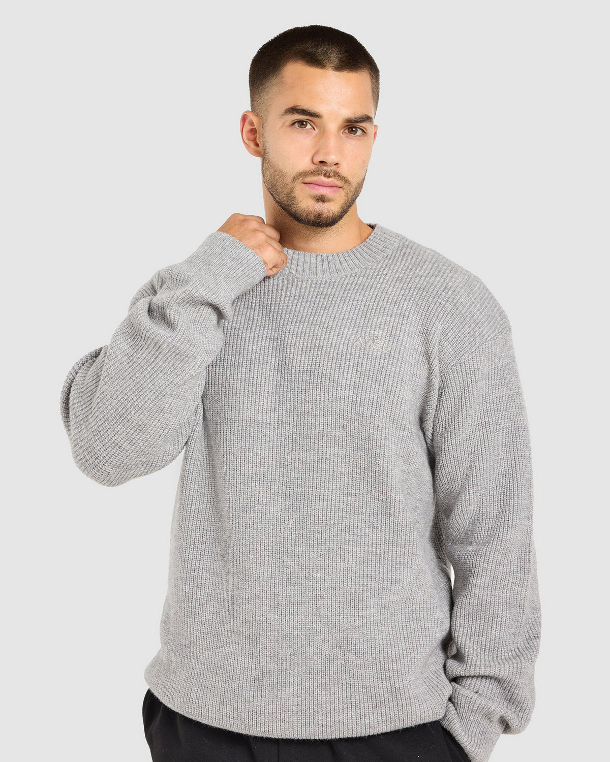 Signature Knitted Sweater - Gris Marl