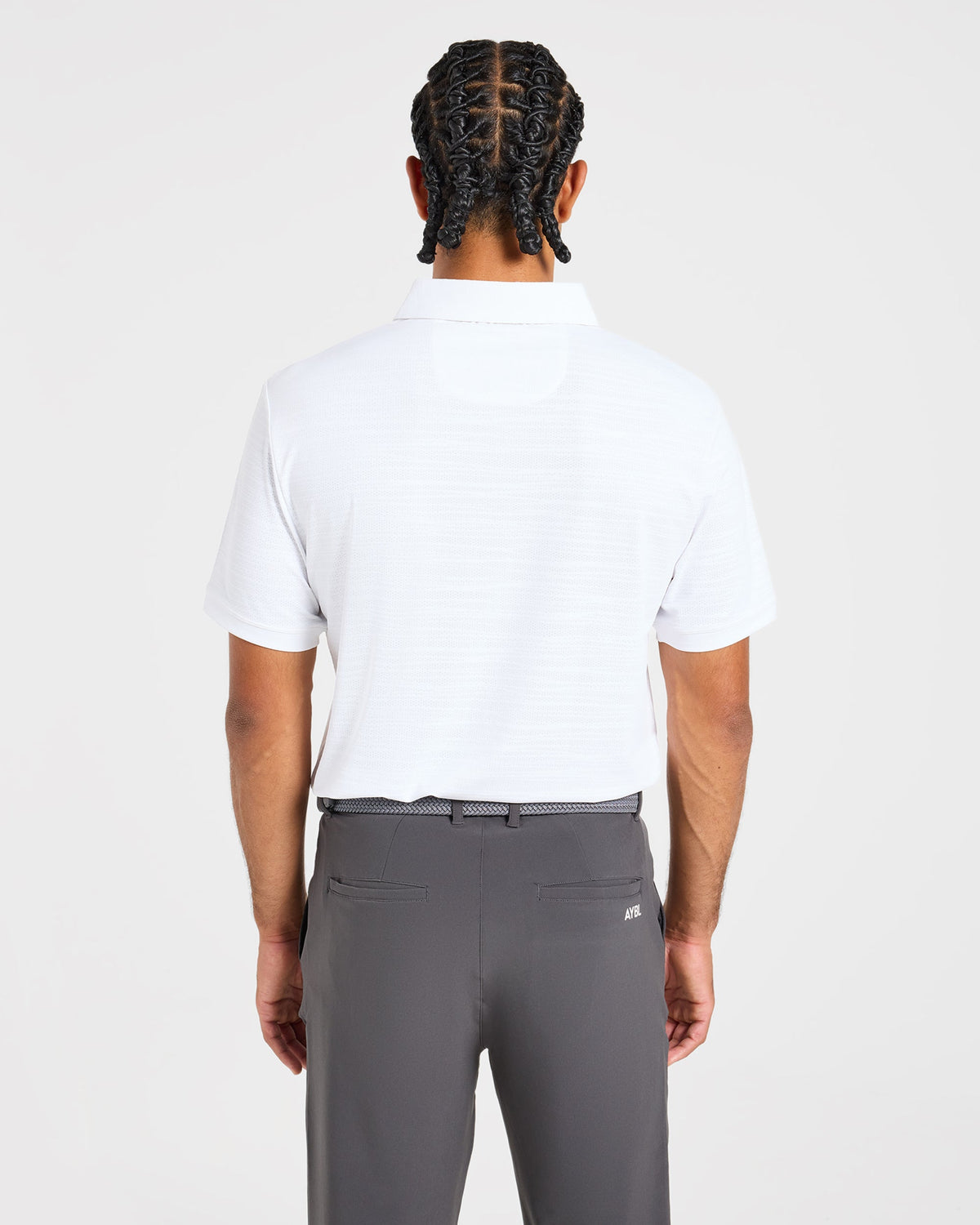 Precision Textured Stripe Polo - Off Blanc