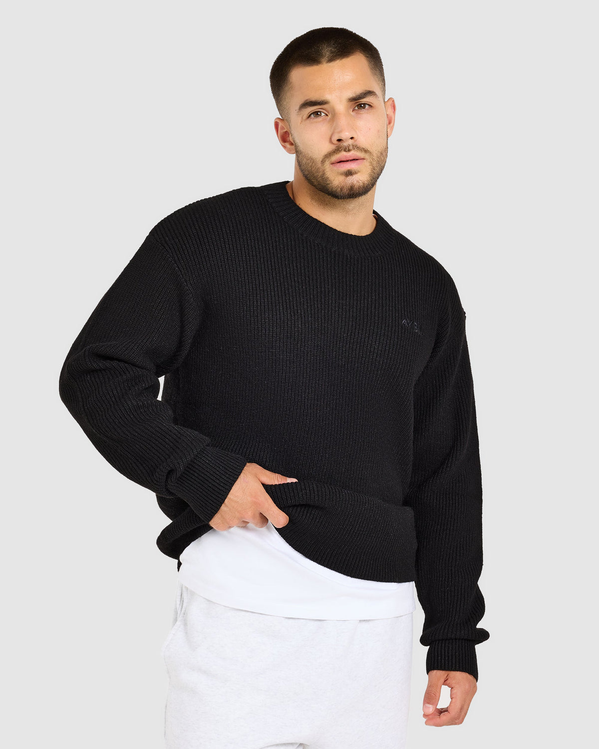Signature Knitted Sweater - Noir