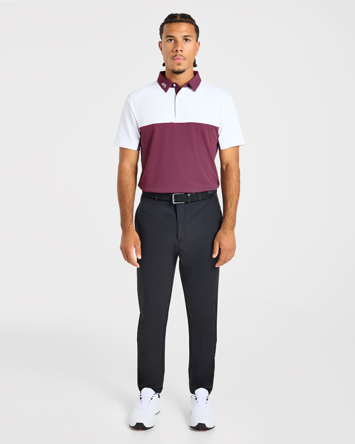 Precision Block Polo - Washed Plum