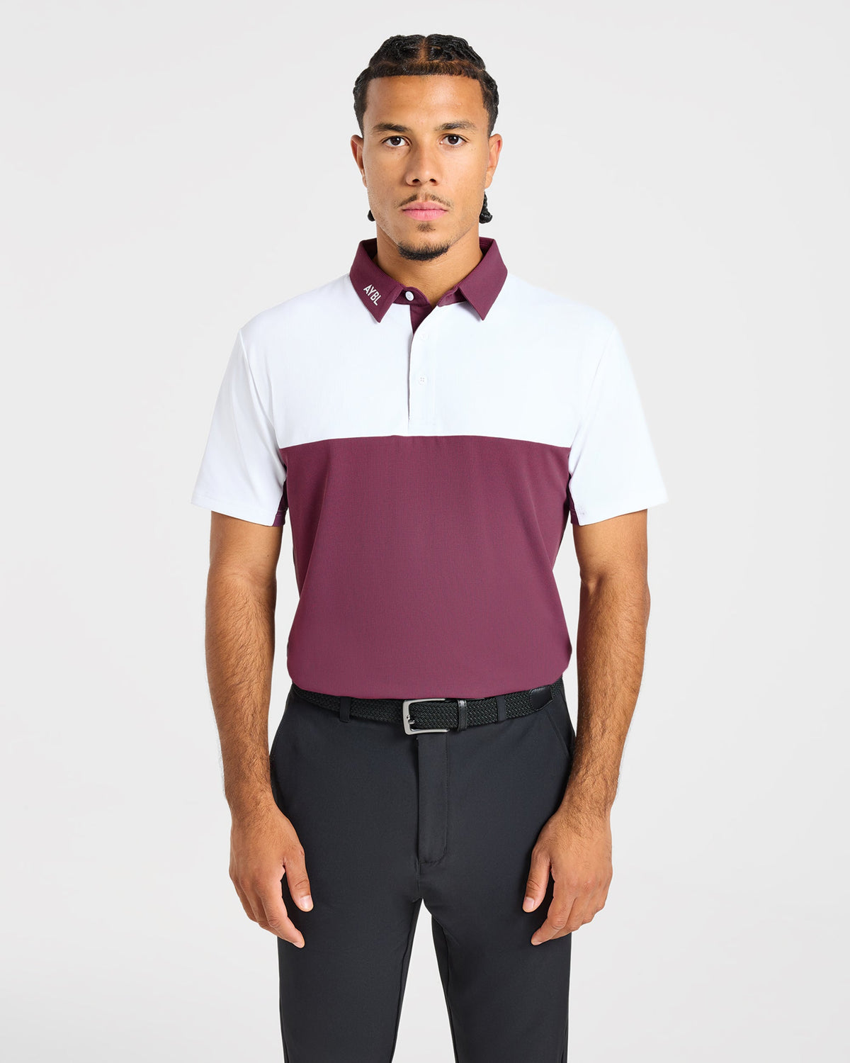 Precision Block Polo - Washed Plum