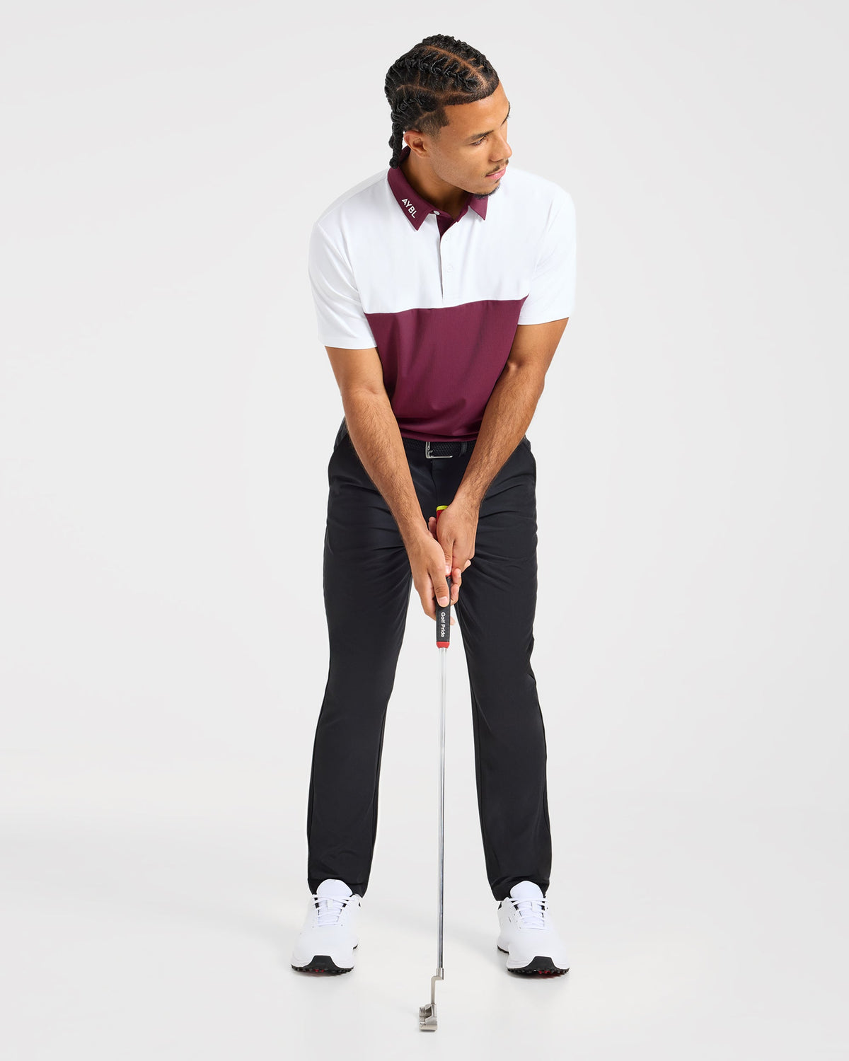 Precision Block Polo - Washed Plum