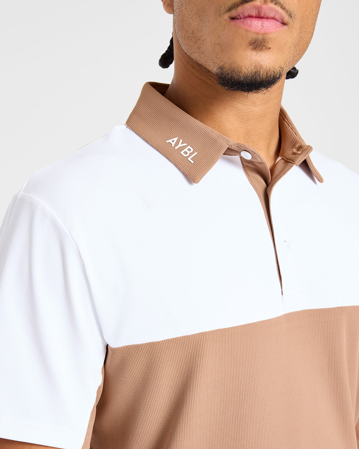 Precision Block Polo - Deep Tan