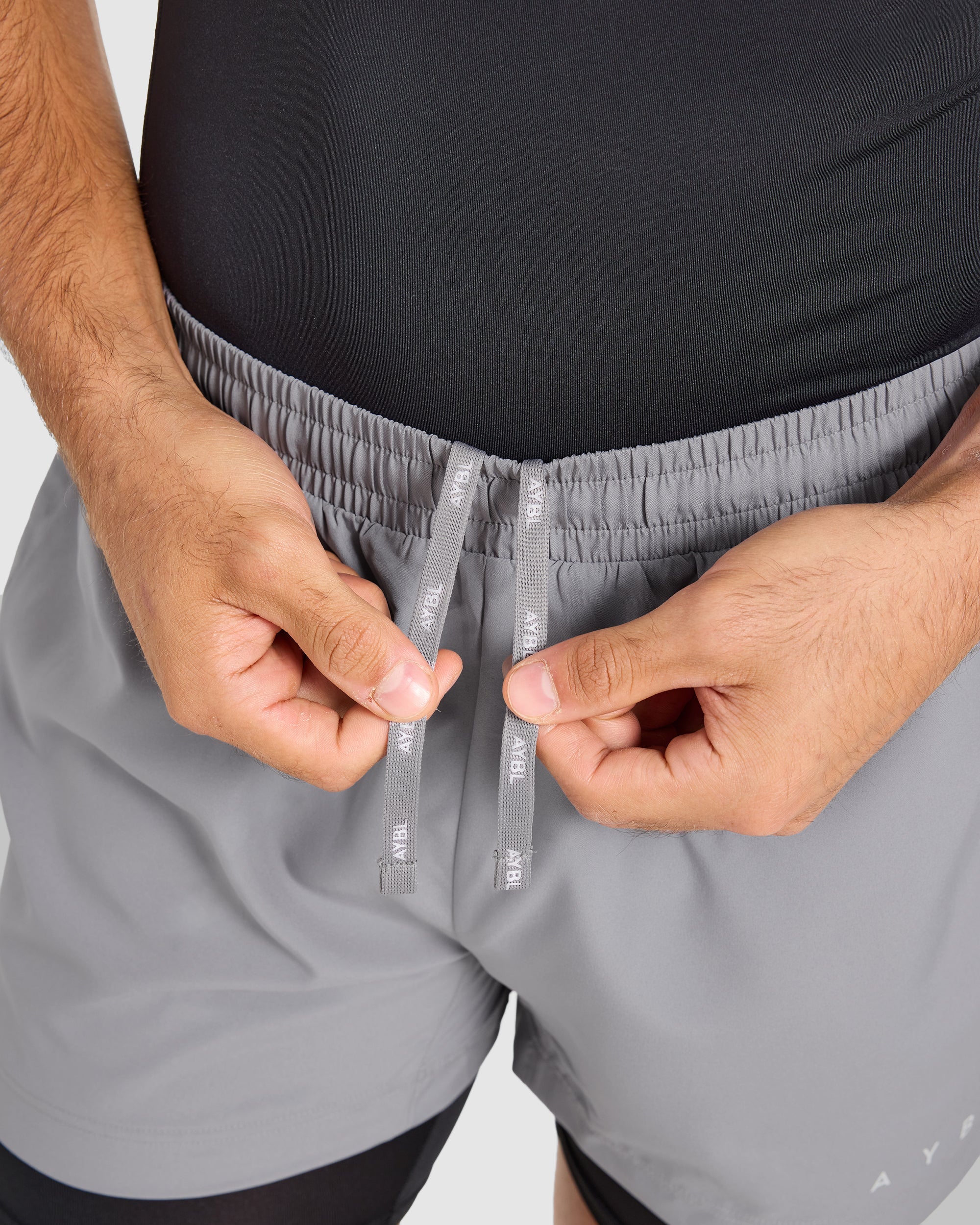 Core 2 in 1 Shorts - Gris/Noir