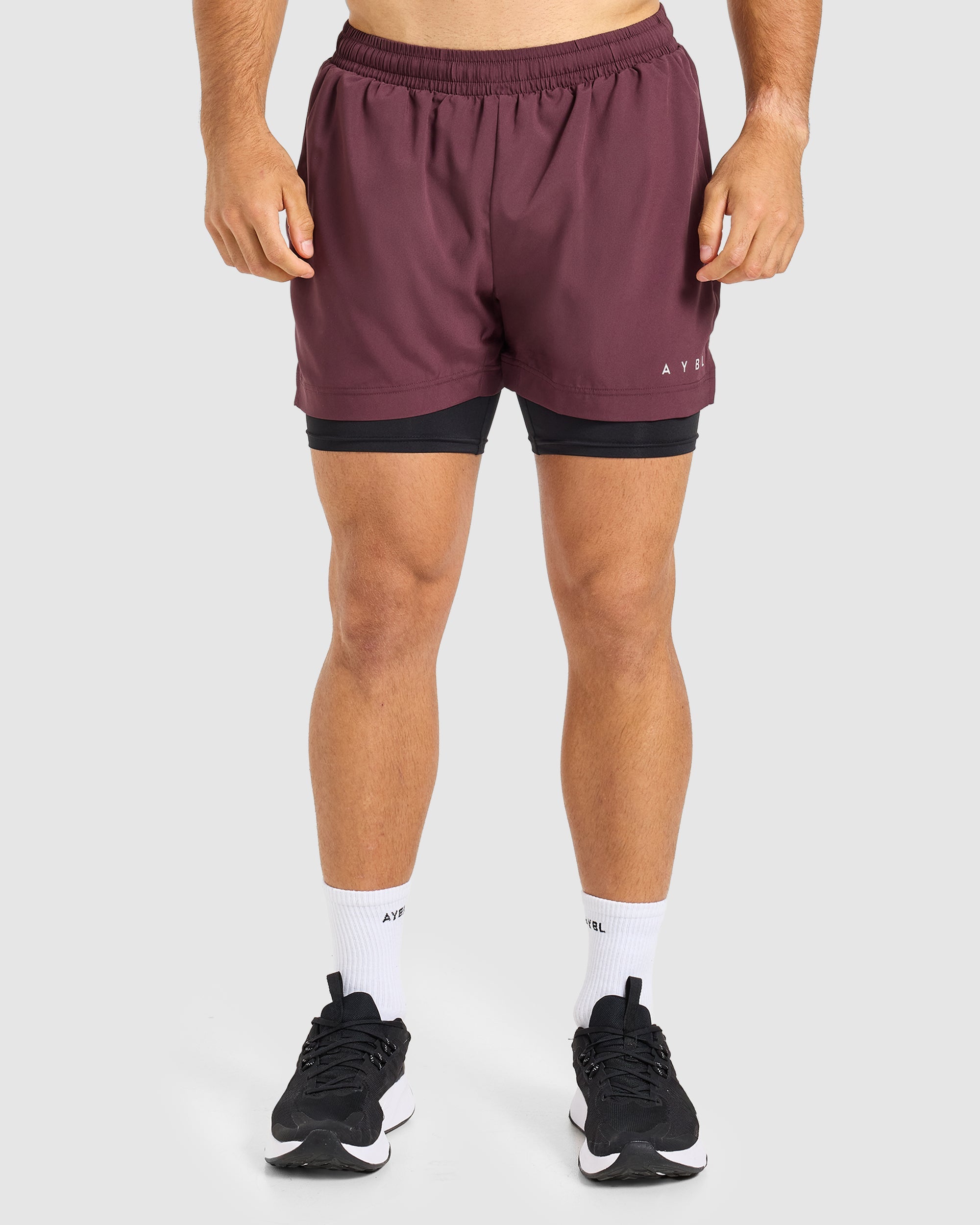 Core 2 in 1 Shorts - Dusty Plum/Noir