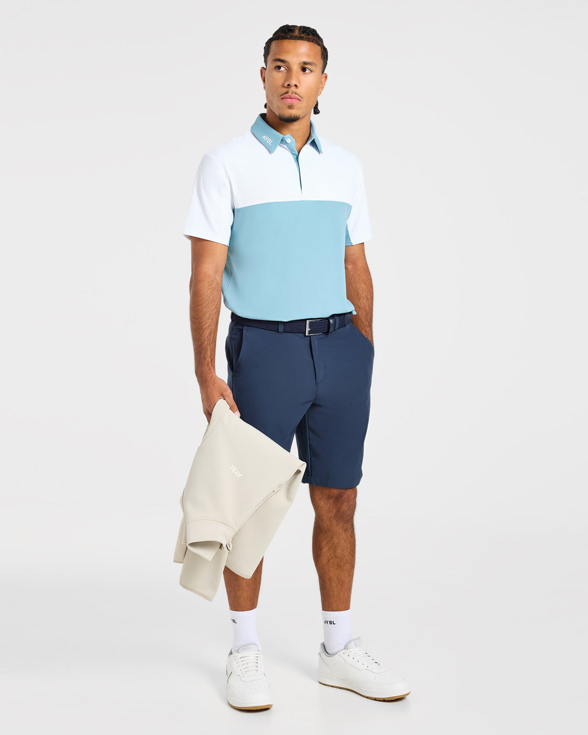 Precision Block Polo - Light Bleu