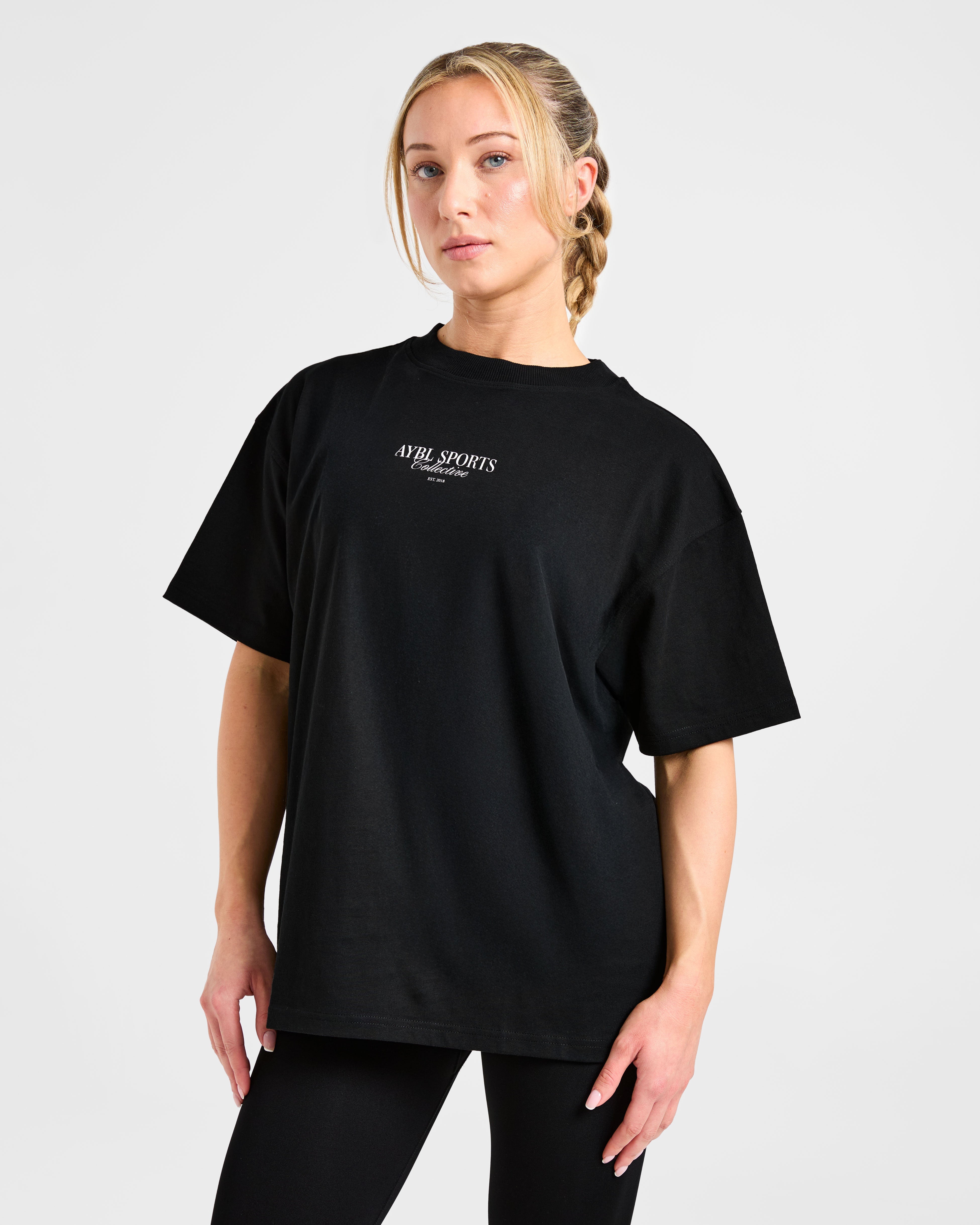 Sports Collective Oversized T Shirt - Noir