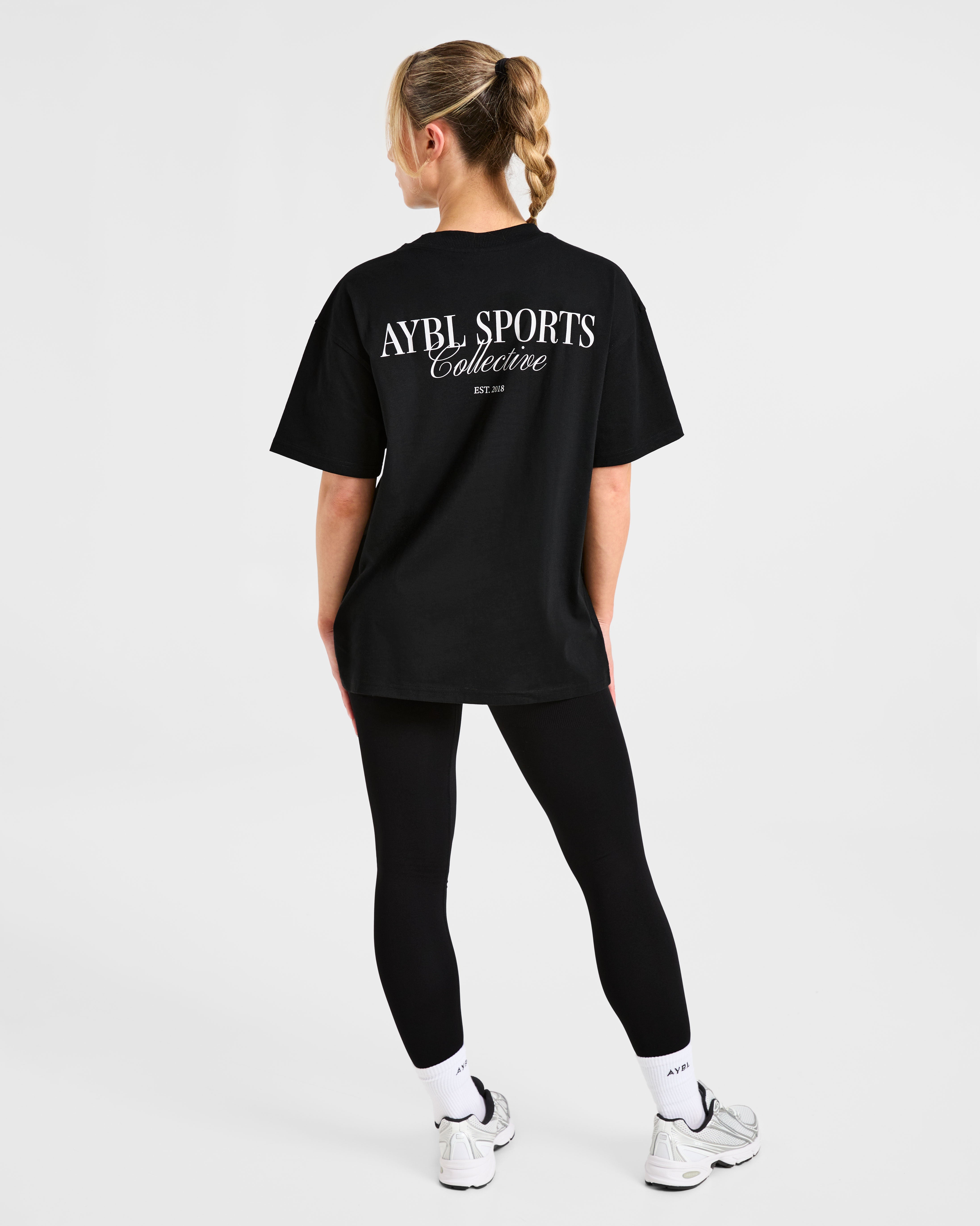 Sports Collective Oversized T Shirt - Noir
