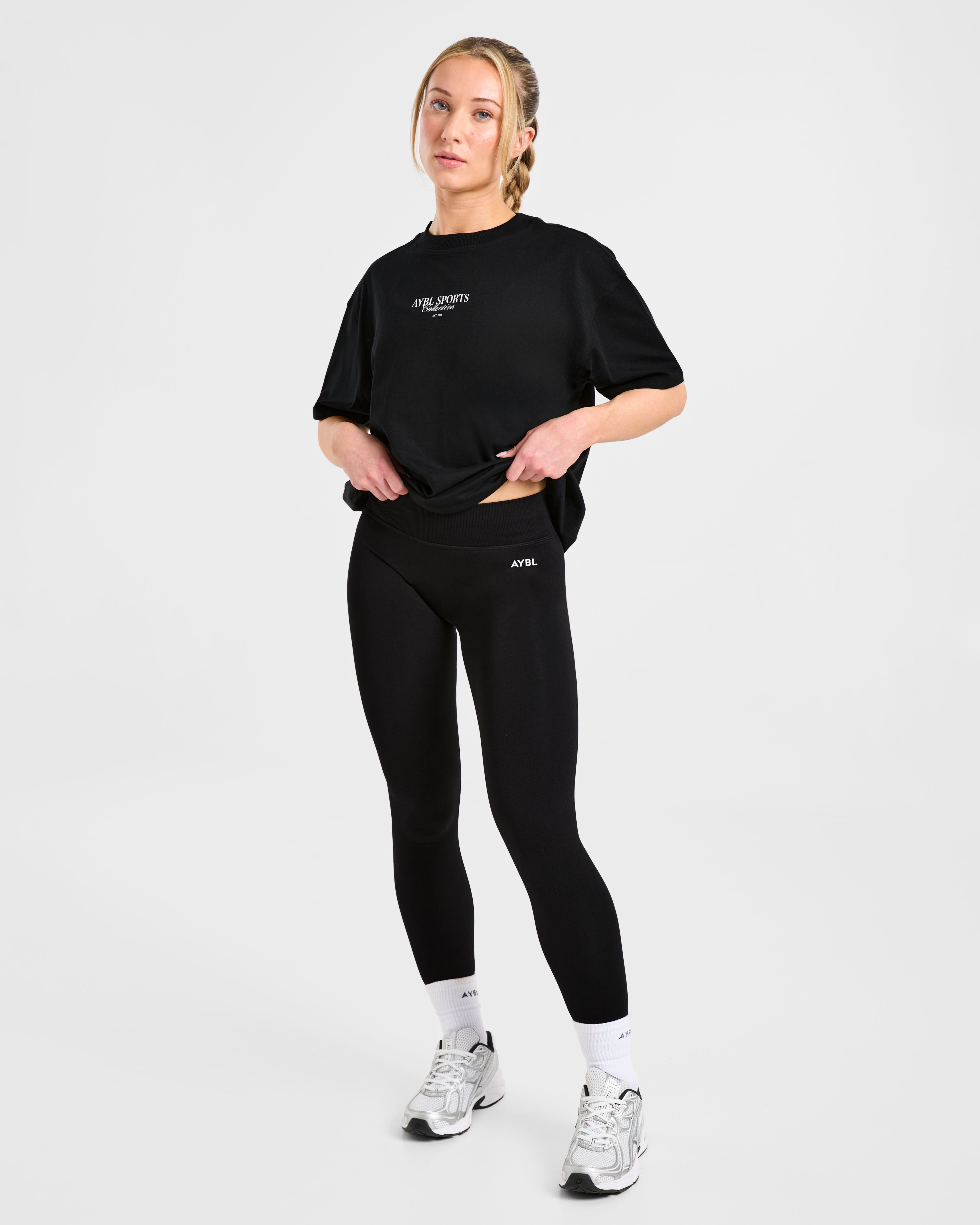 Sports Collective Oversized T Shirt - Noir