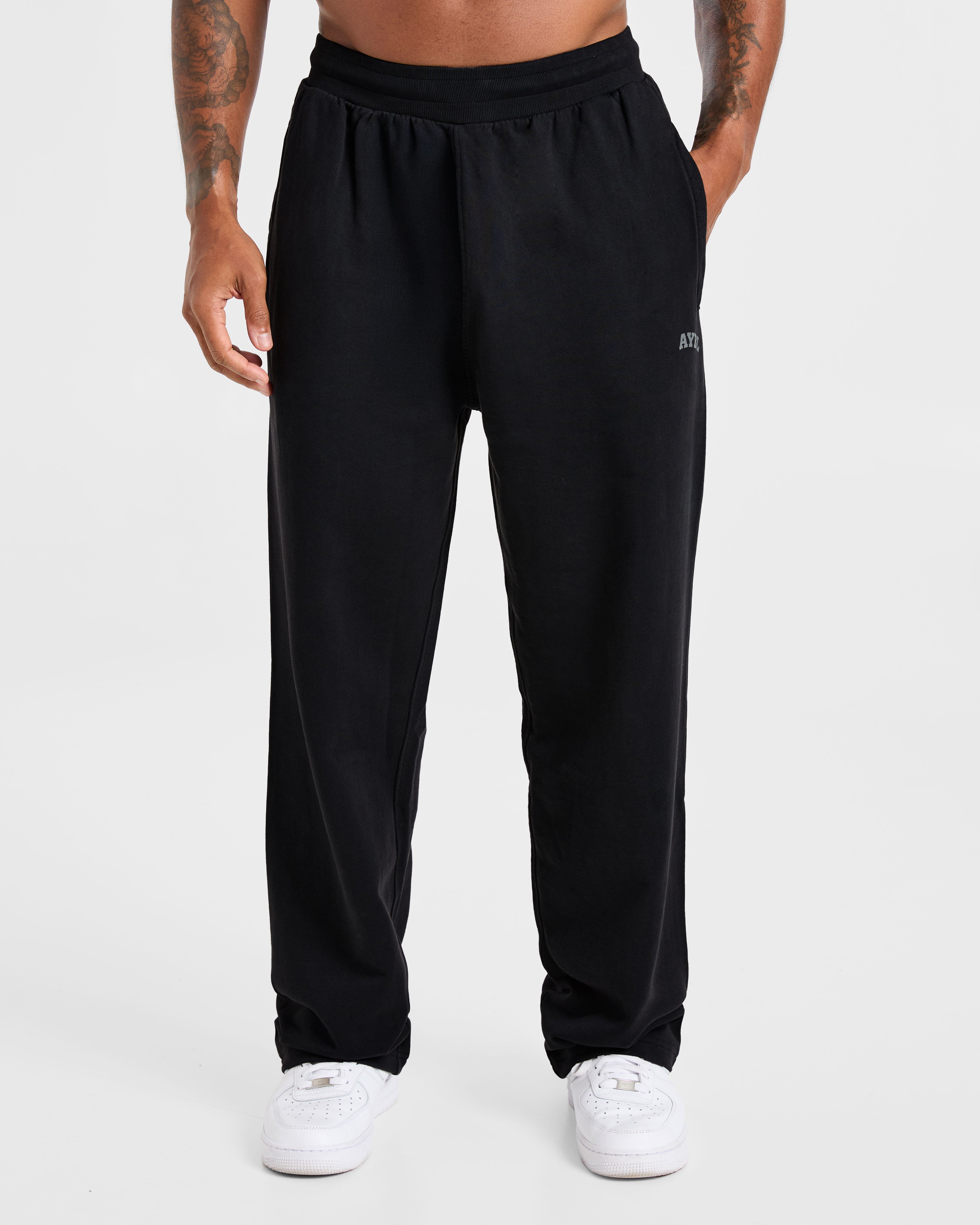 Elite Straight Leg Joggers - Noir/Charcoal