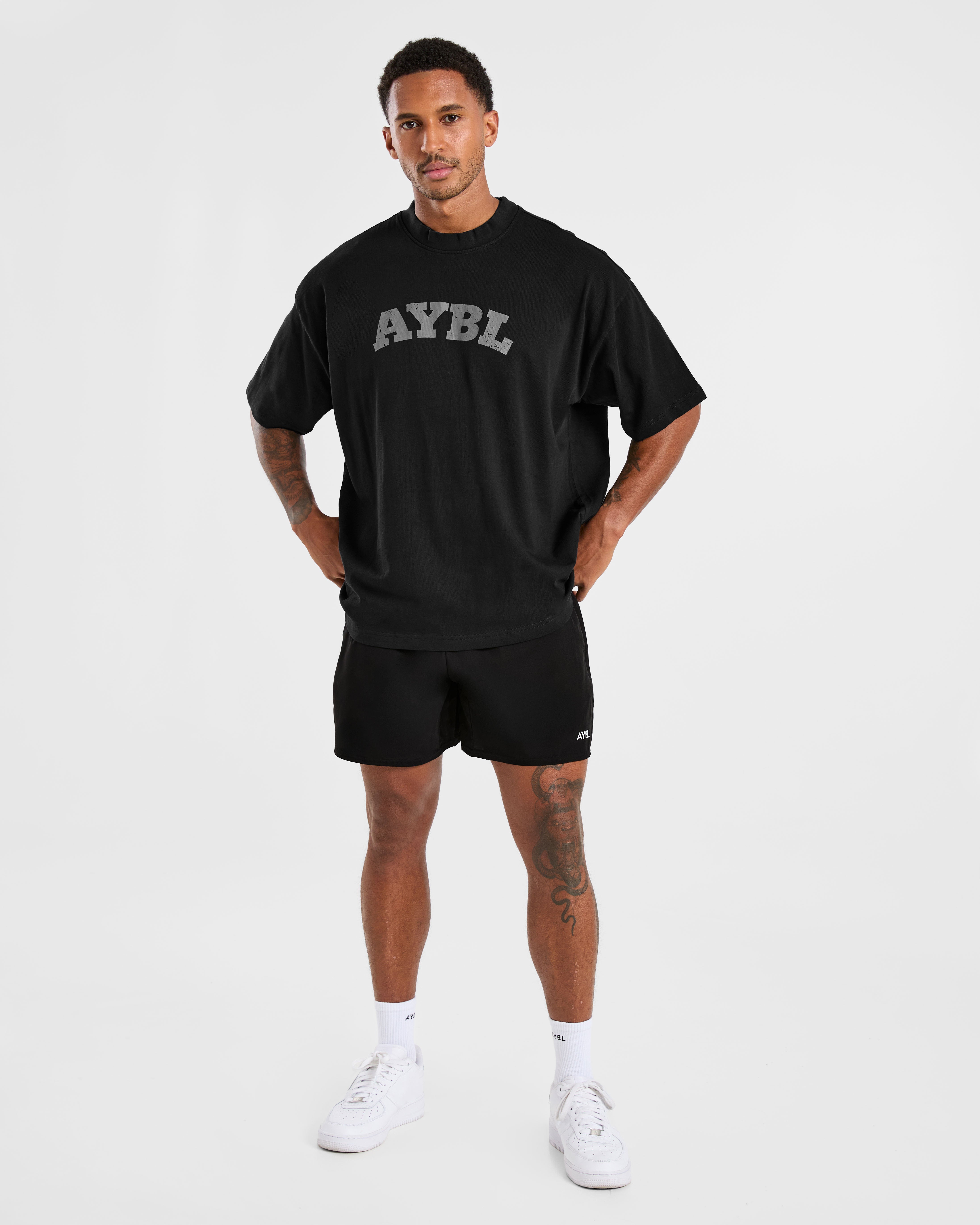 Elite Oversized T Shirt- Noir/Charcoal