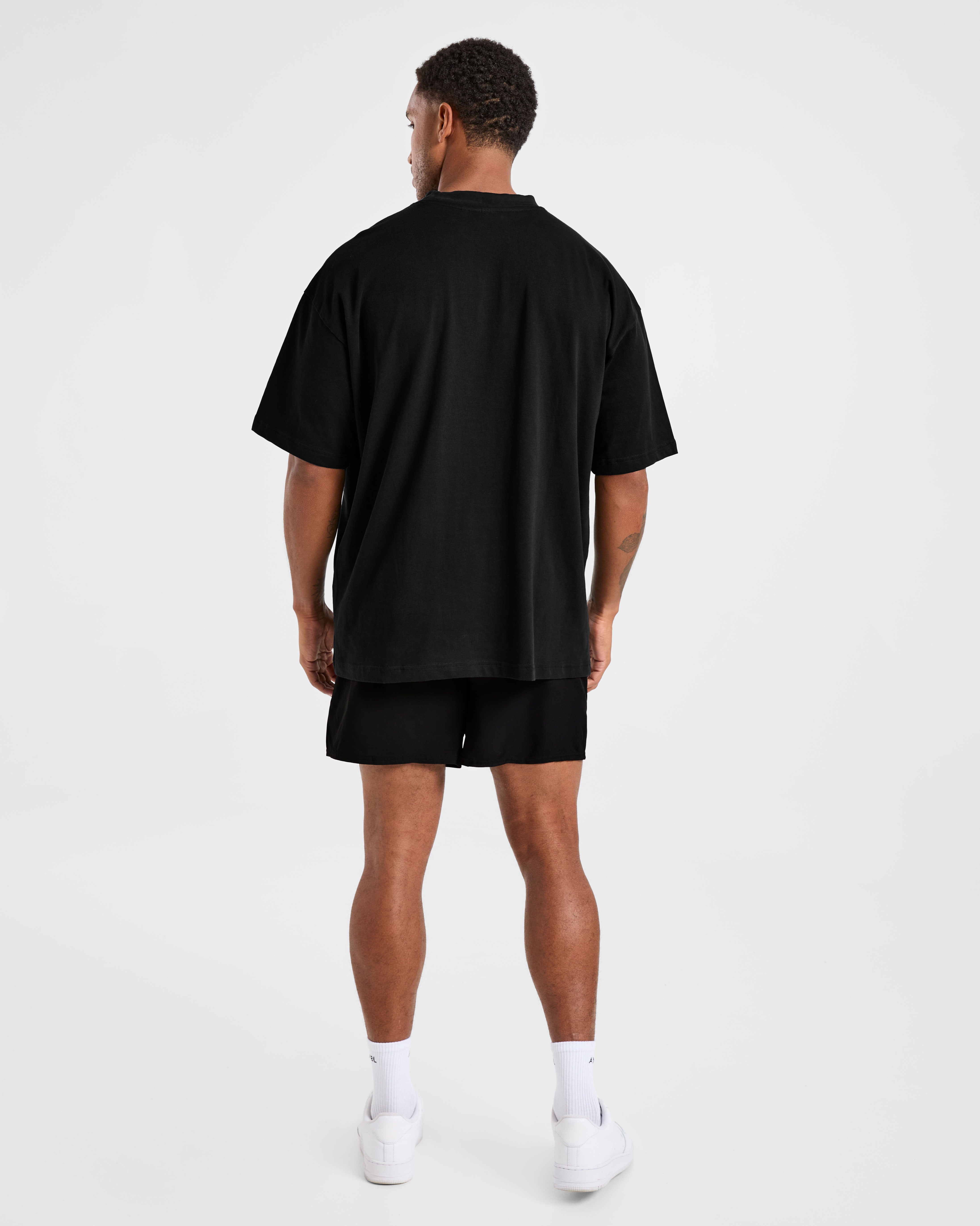 Elite Oversized T Shirt- Noir/Charcoal
