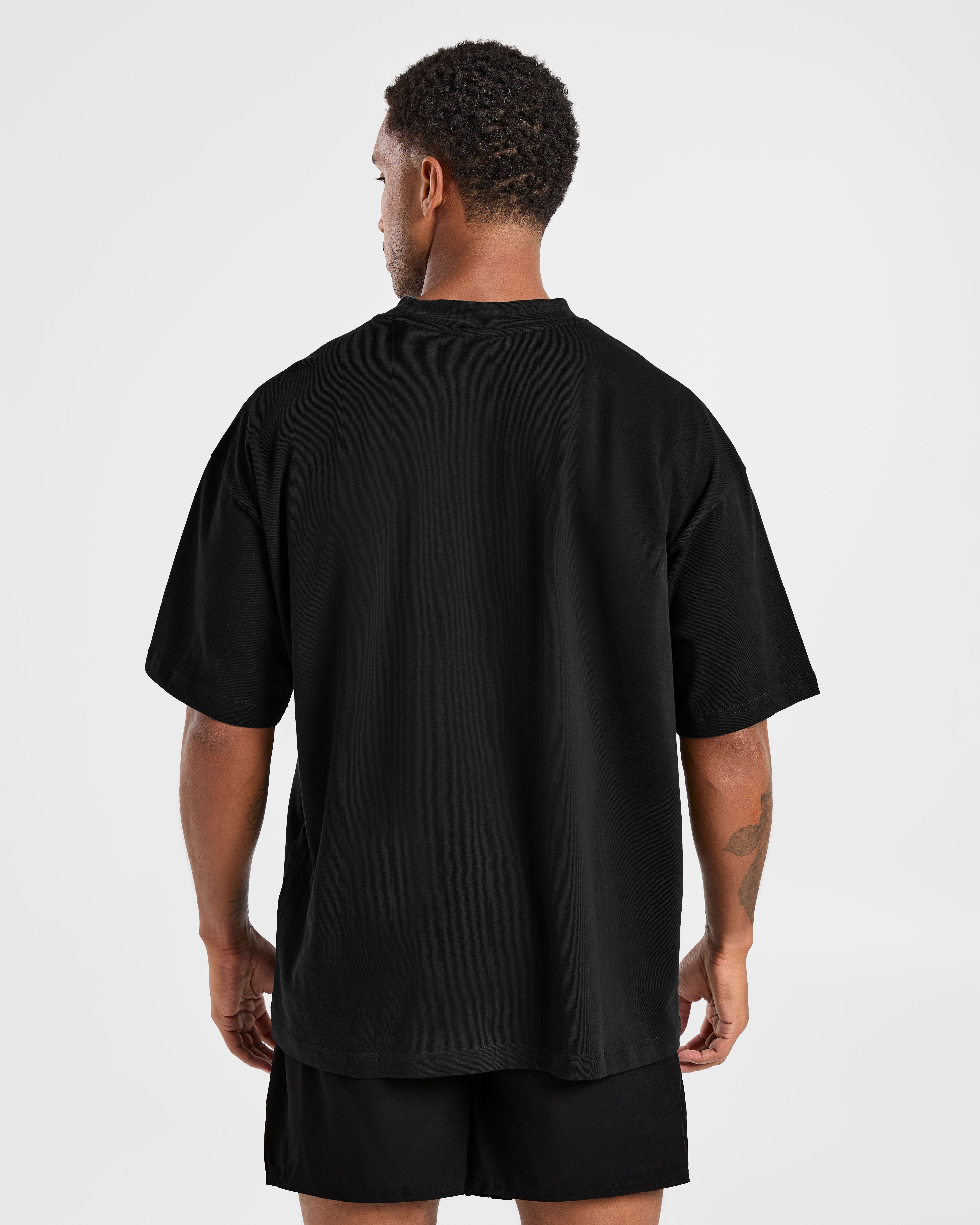 Elite Oversized T Shirt- Noir/Charcoal