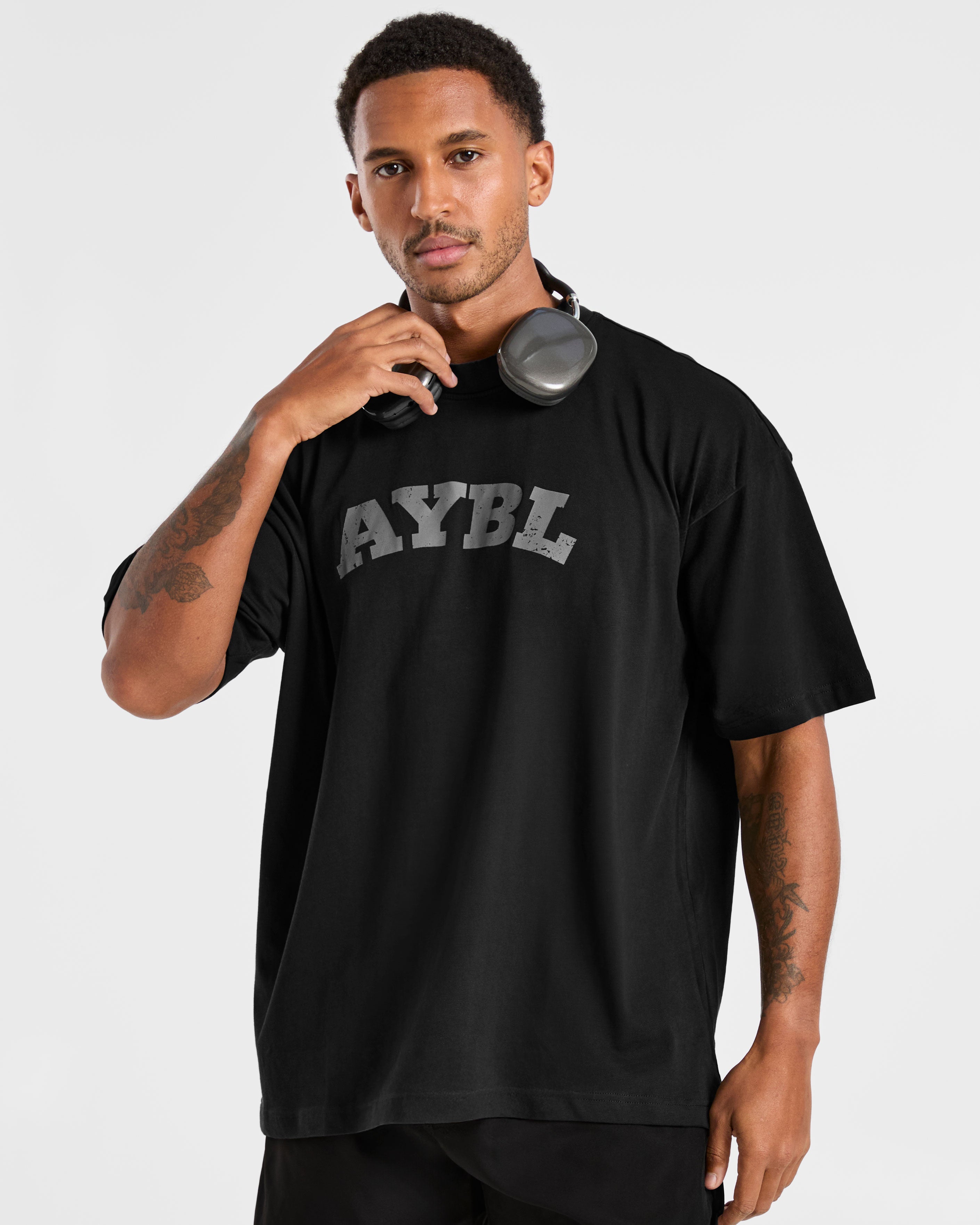 Elite Oversized T Shirt- Noir/Charcoal