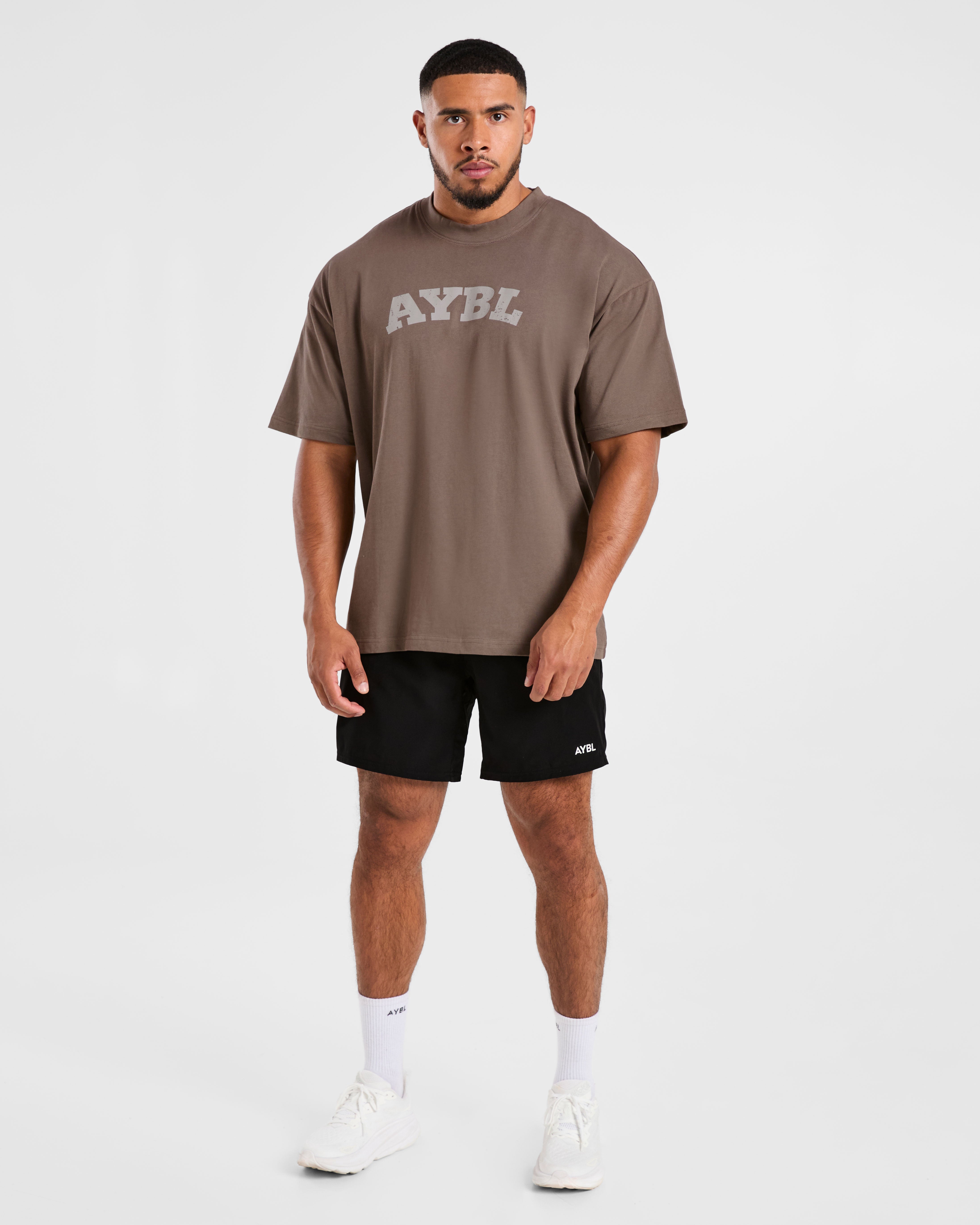 Elite Oversized T Shirt- Umber Marron