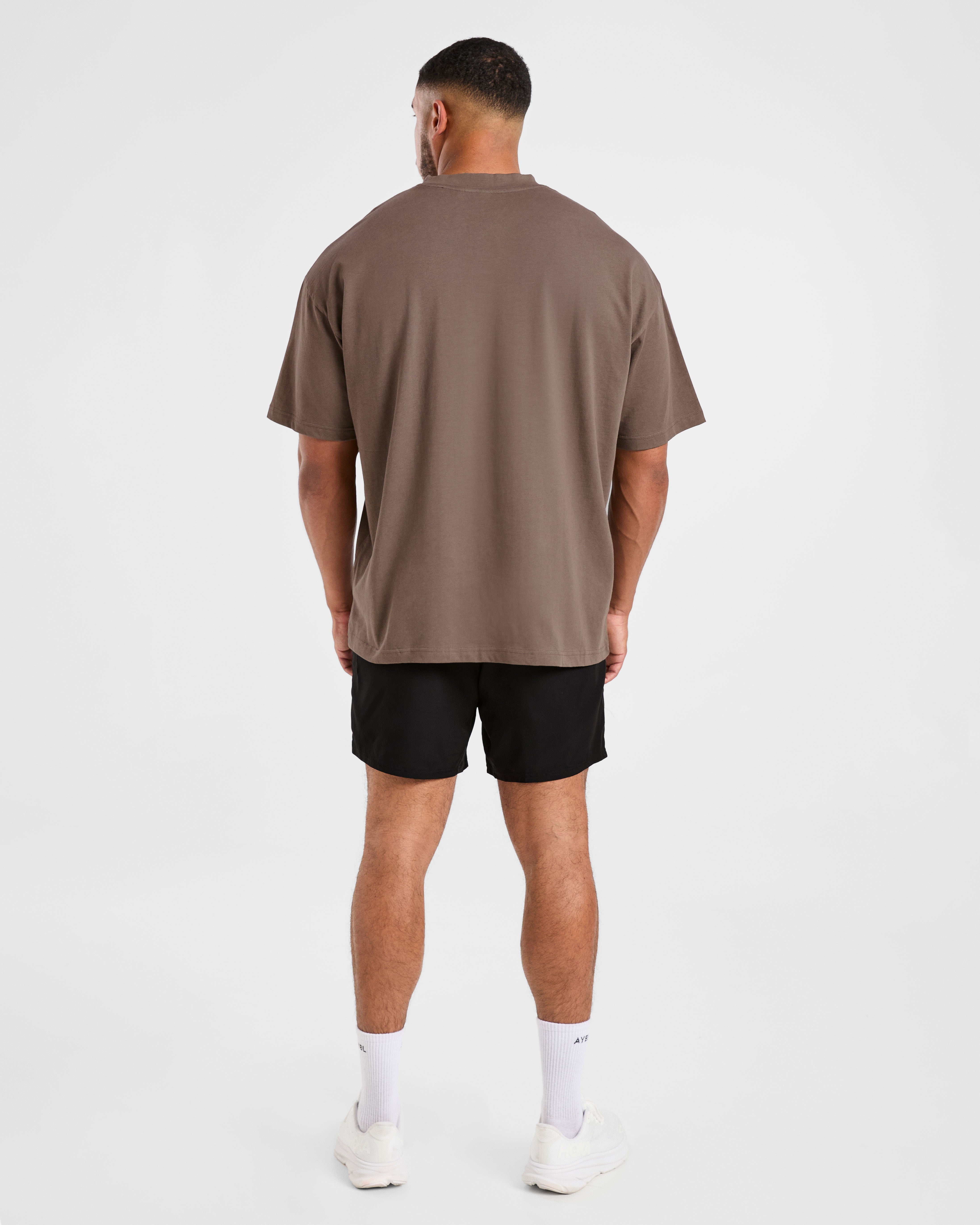 Elite Oversized T Shirt- Umber Marron