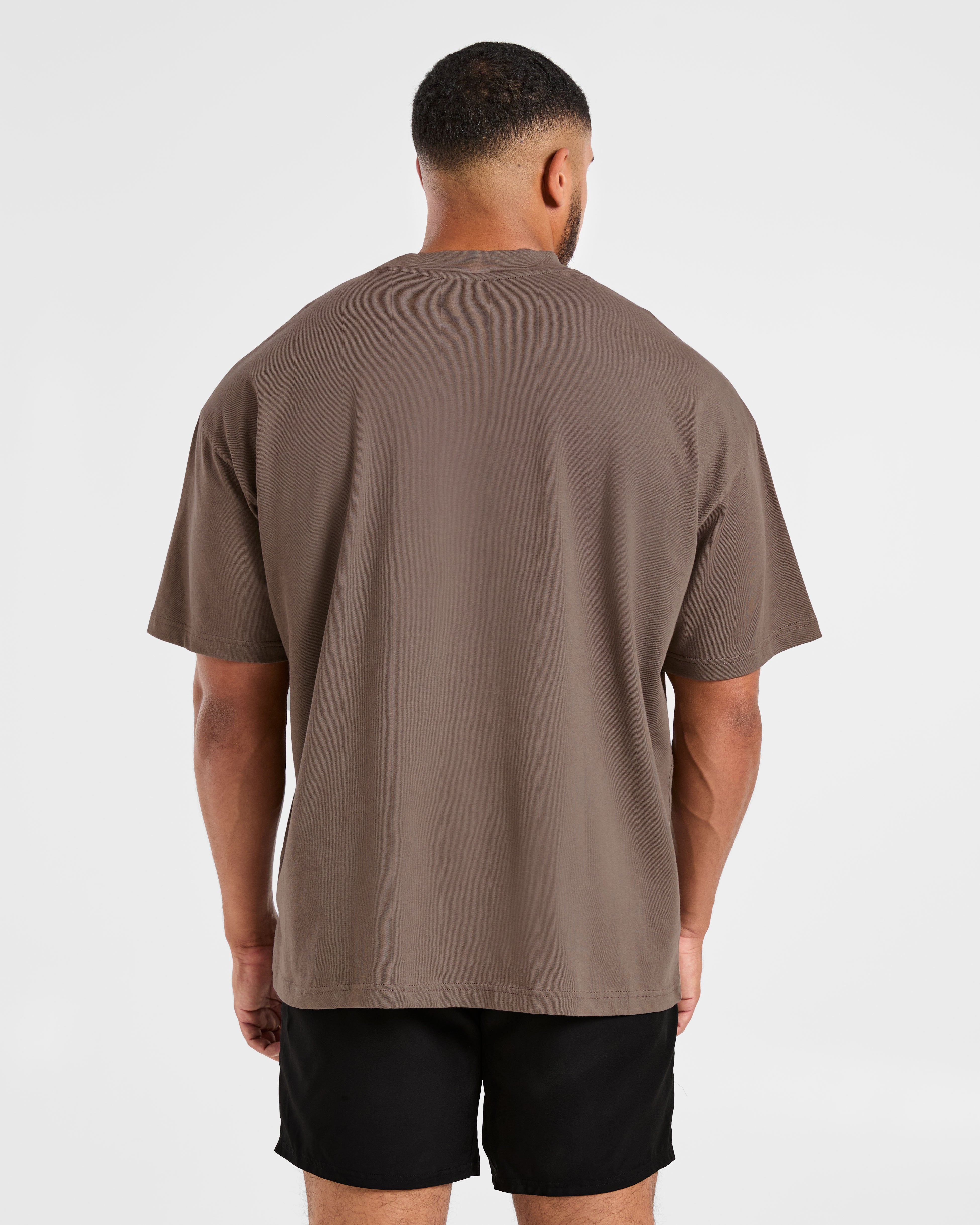 Elite Oversized T Shirt- Umber Marron