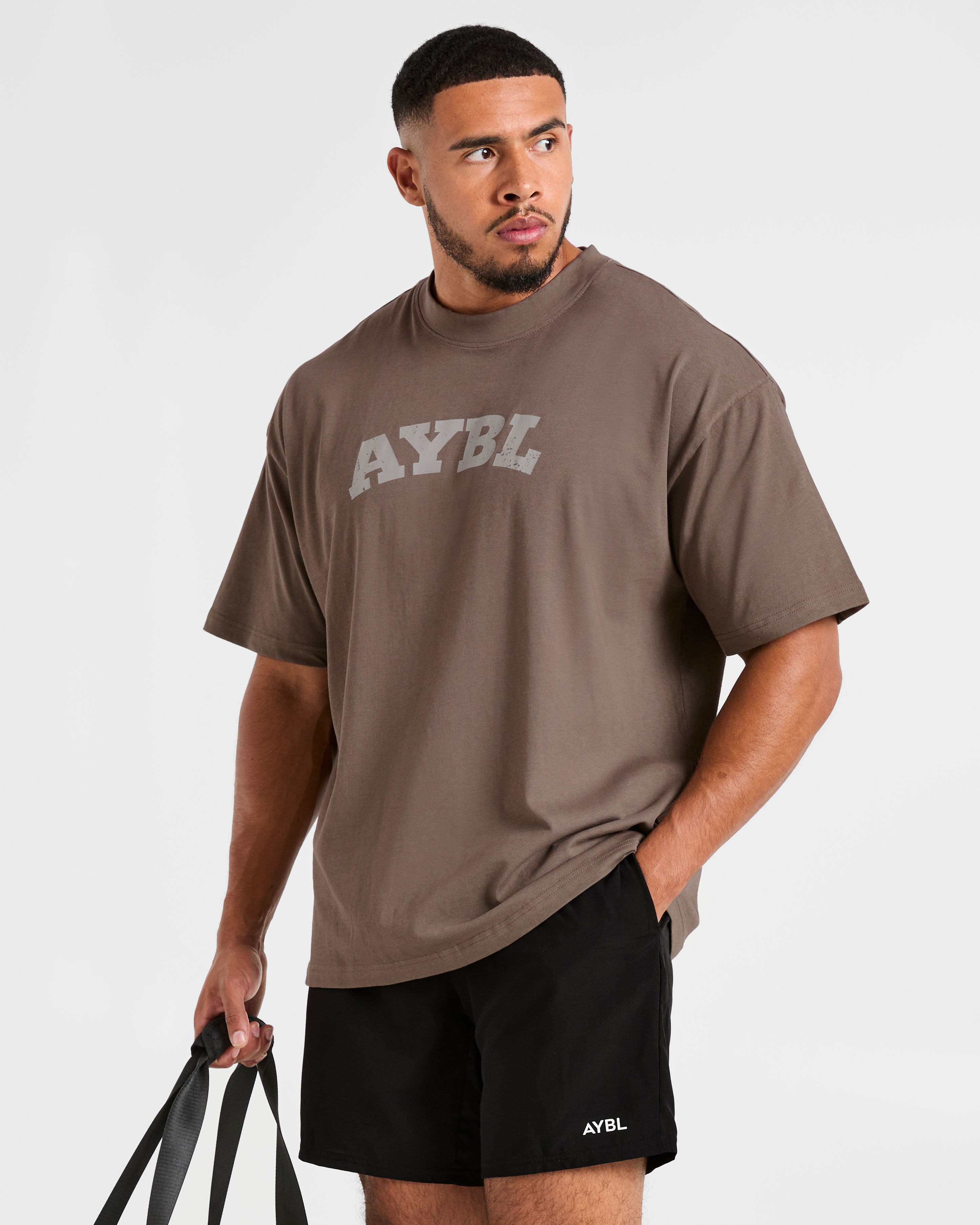 Elite Oversized T Shirt- Umber Marron