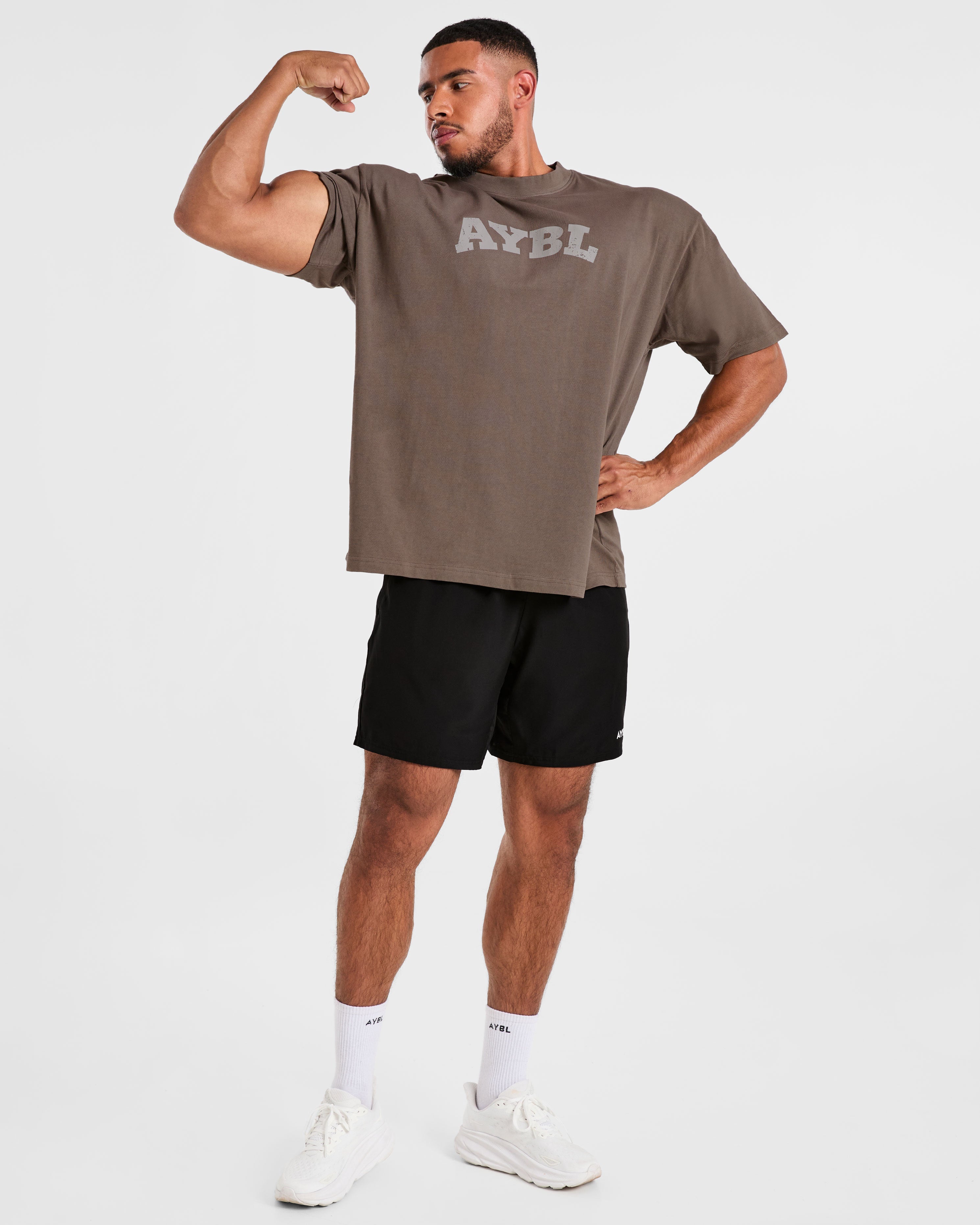 Elite Oversized T Shirt- Umber Marron
