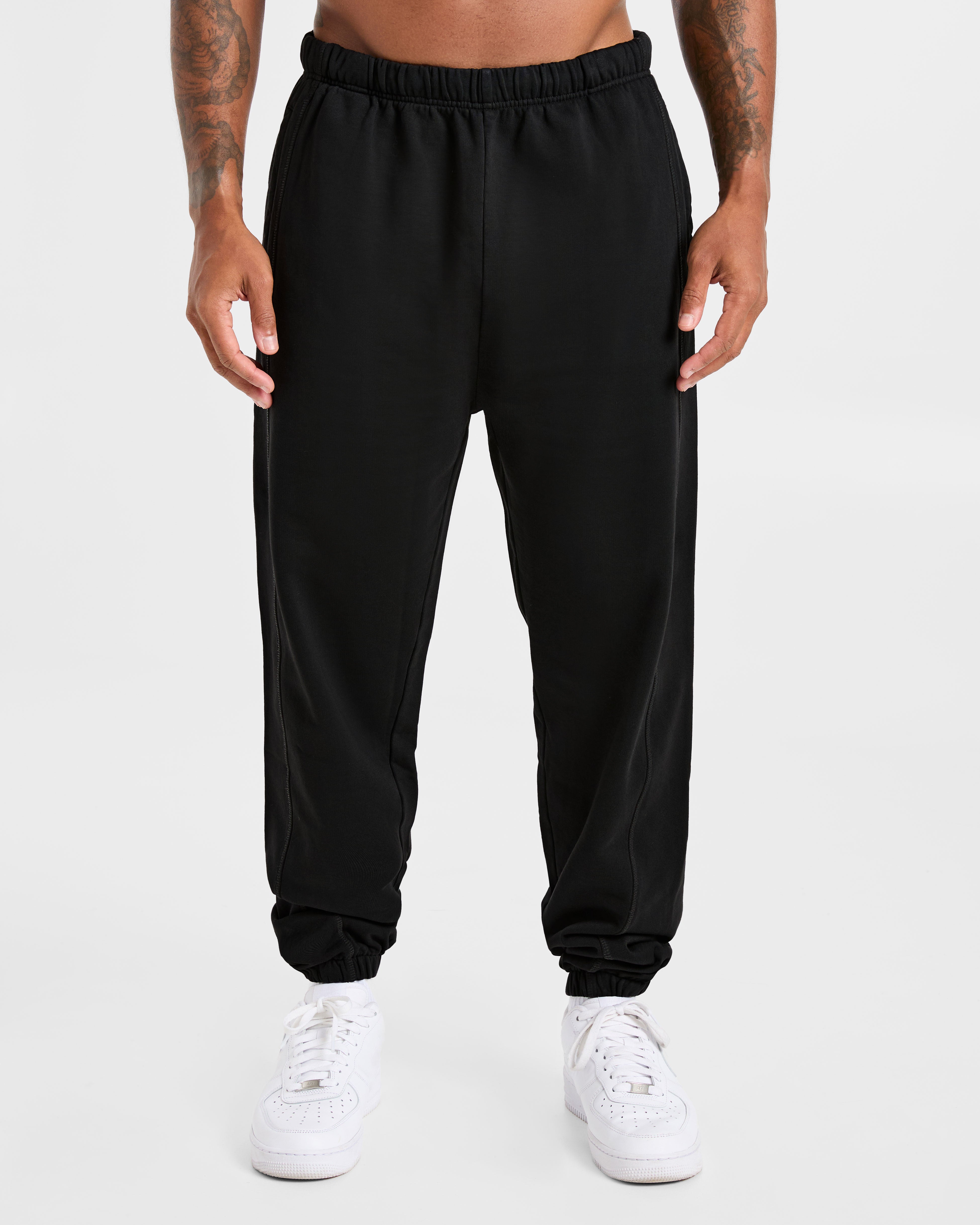 Lift Club Distressed Joggers - Noir/Charcoal