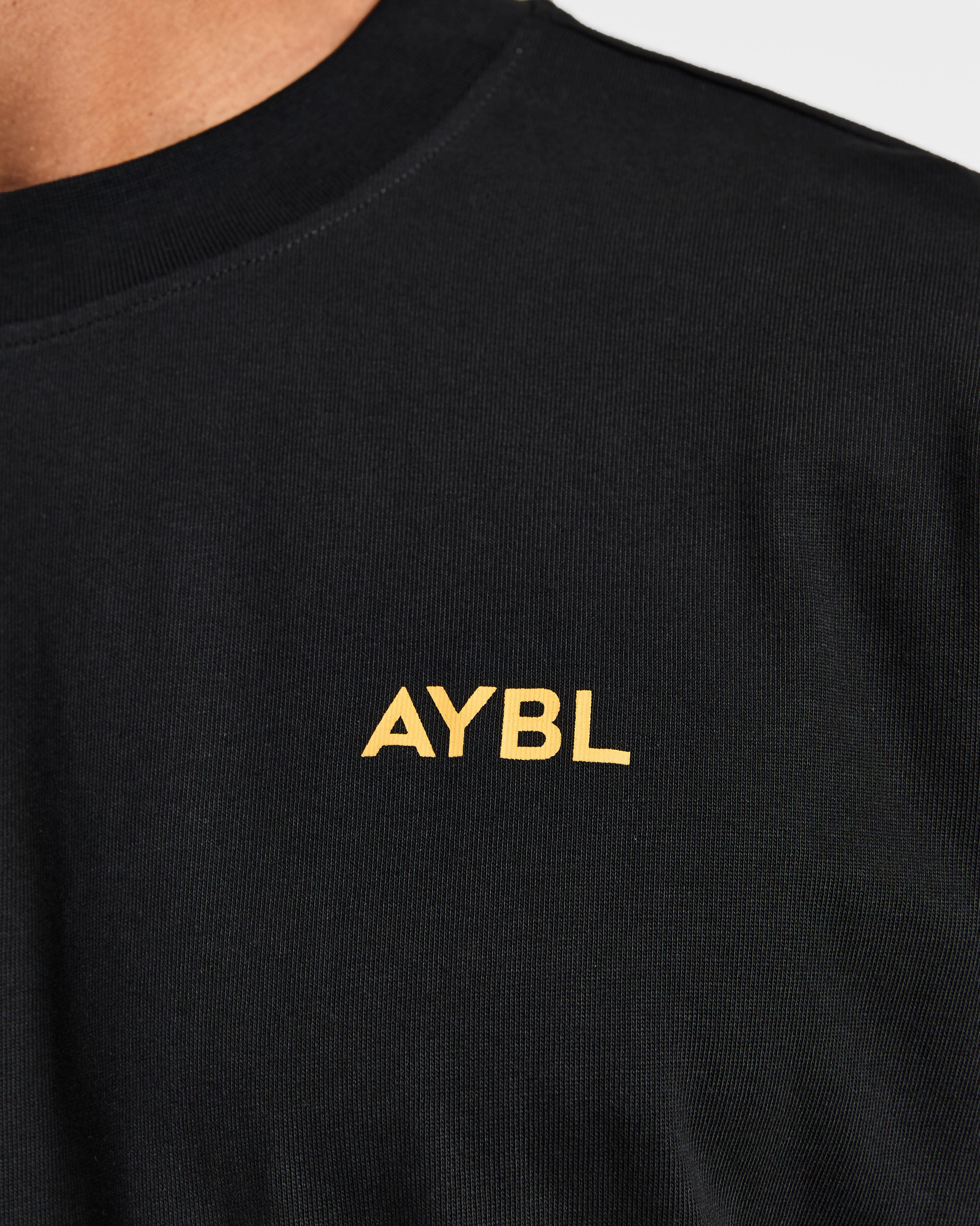 Essential Oversized T Shirt - Noir/Mango Jaune