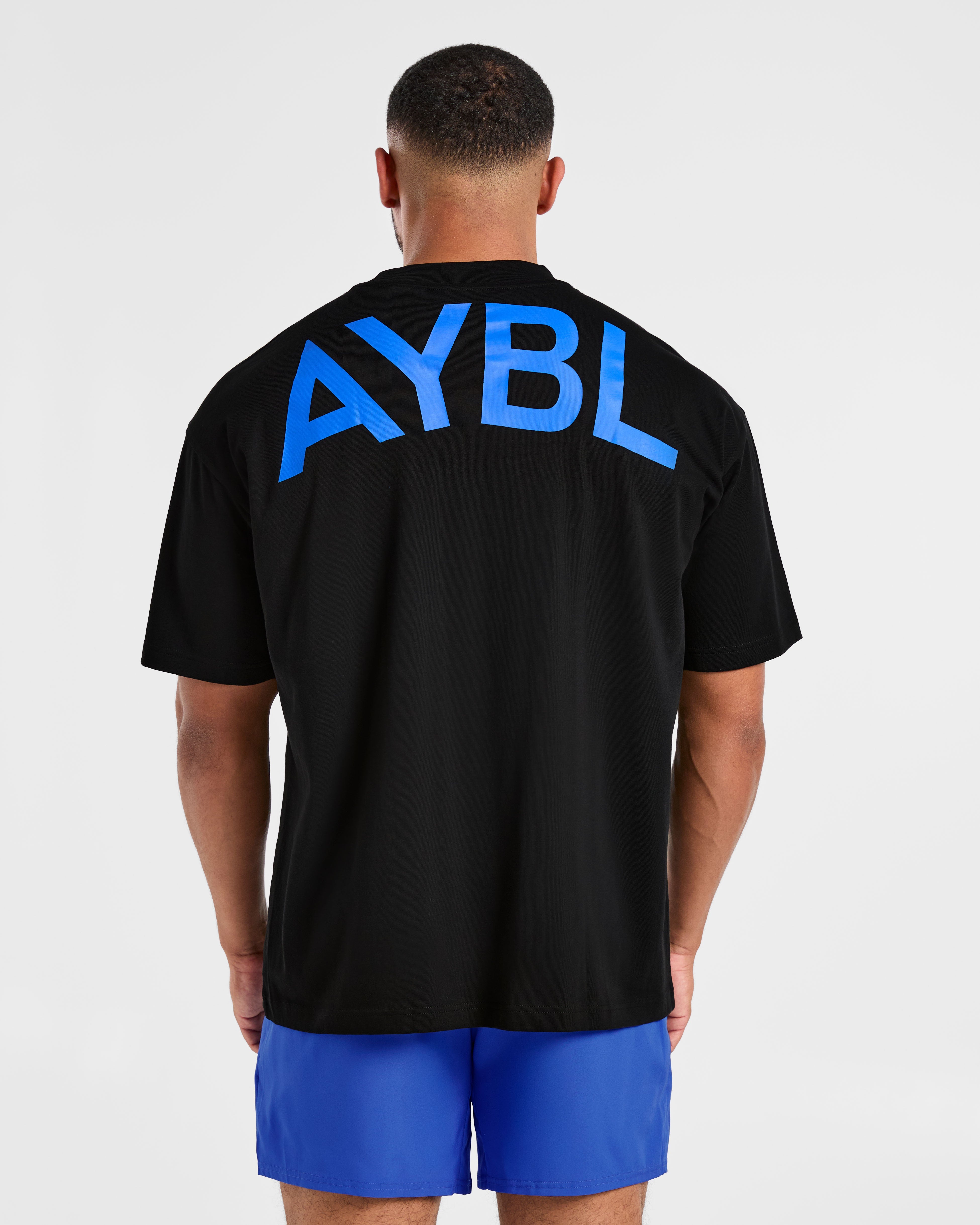 Essential Oversized T Shirt - Noir/Cobalt