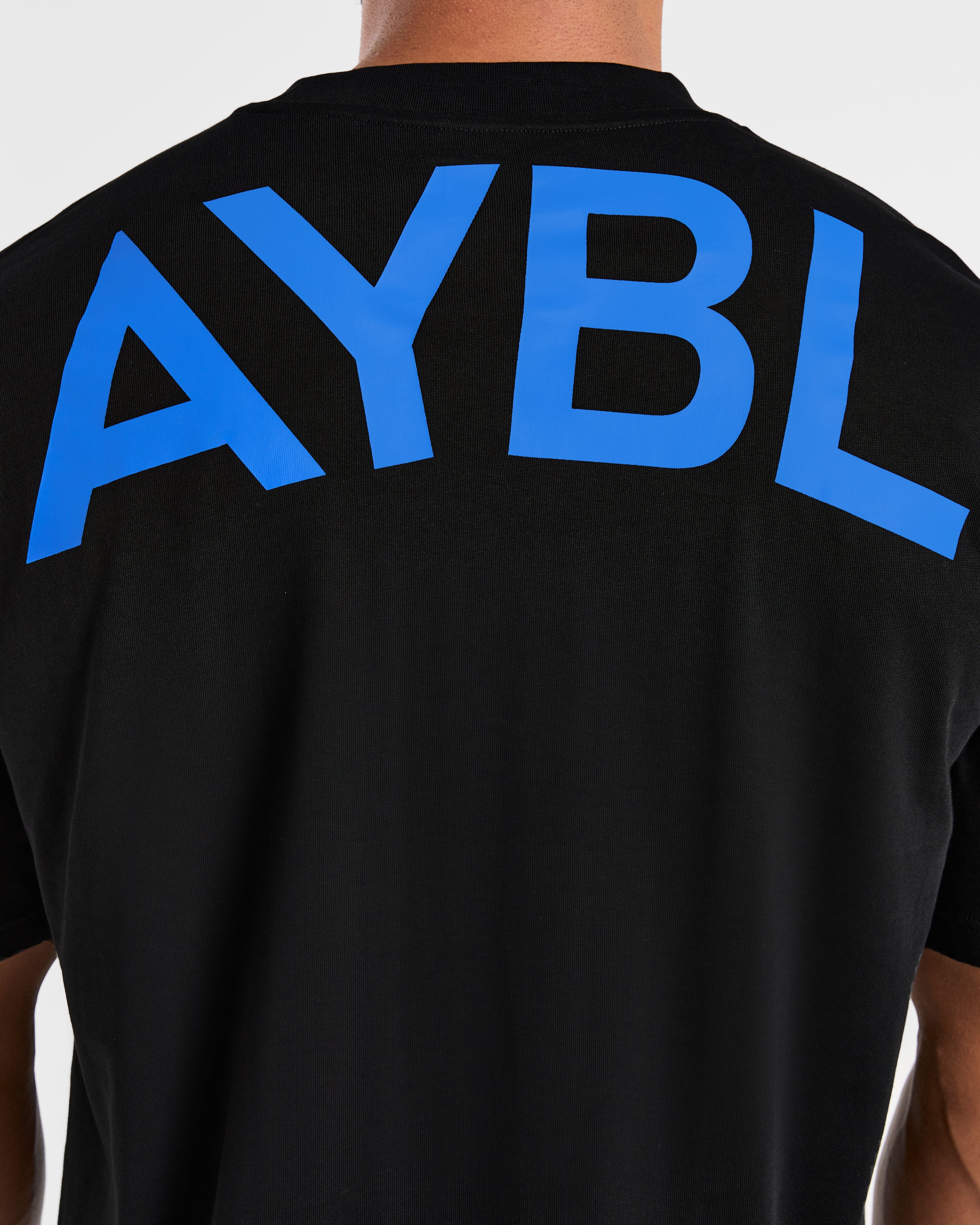 Essential Oversized T Shirt - Noir/Cobalt