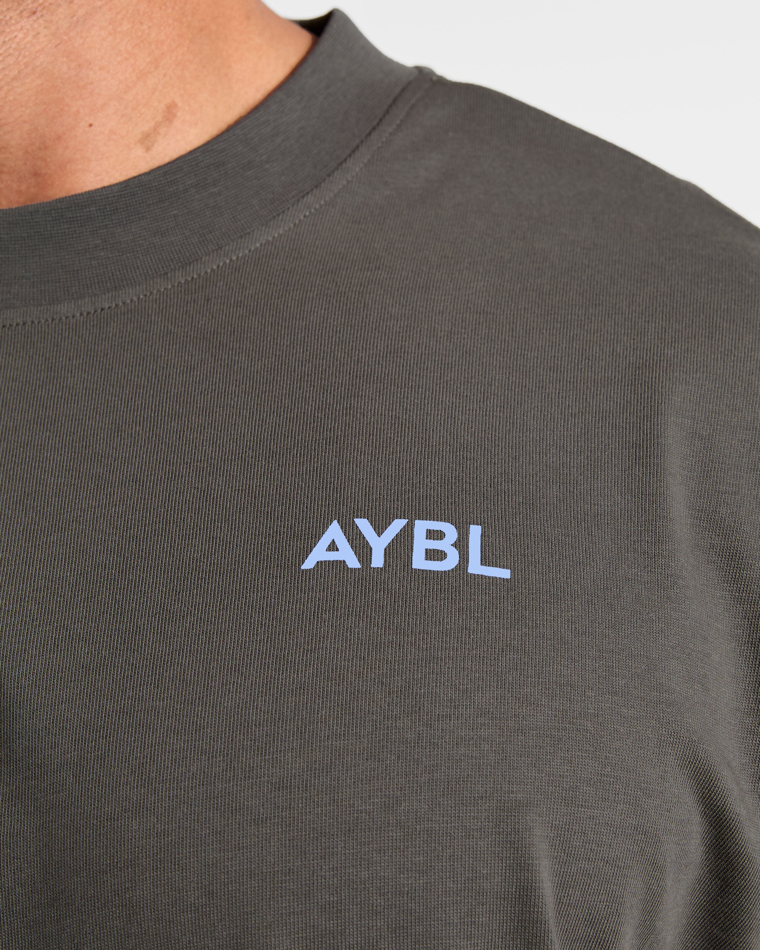 Essential Oversized T Shirt - Charcoal/Cornflower Bleu