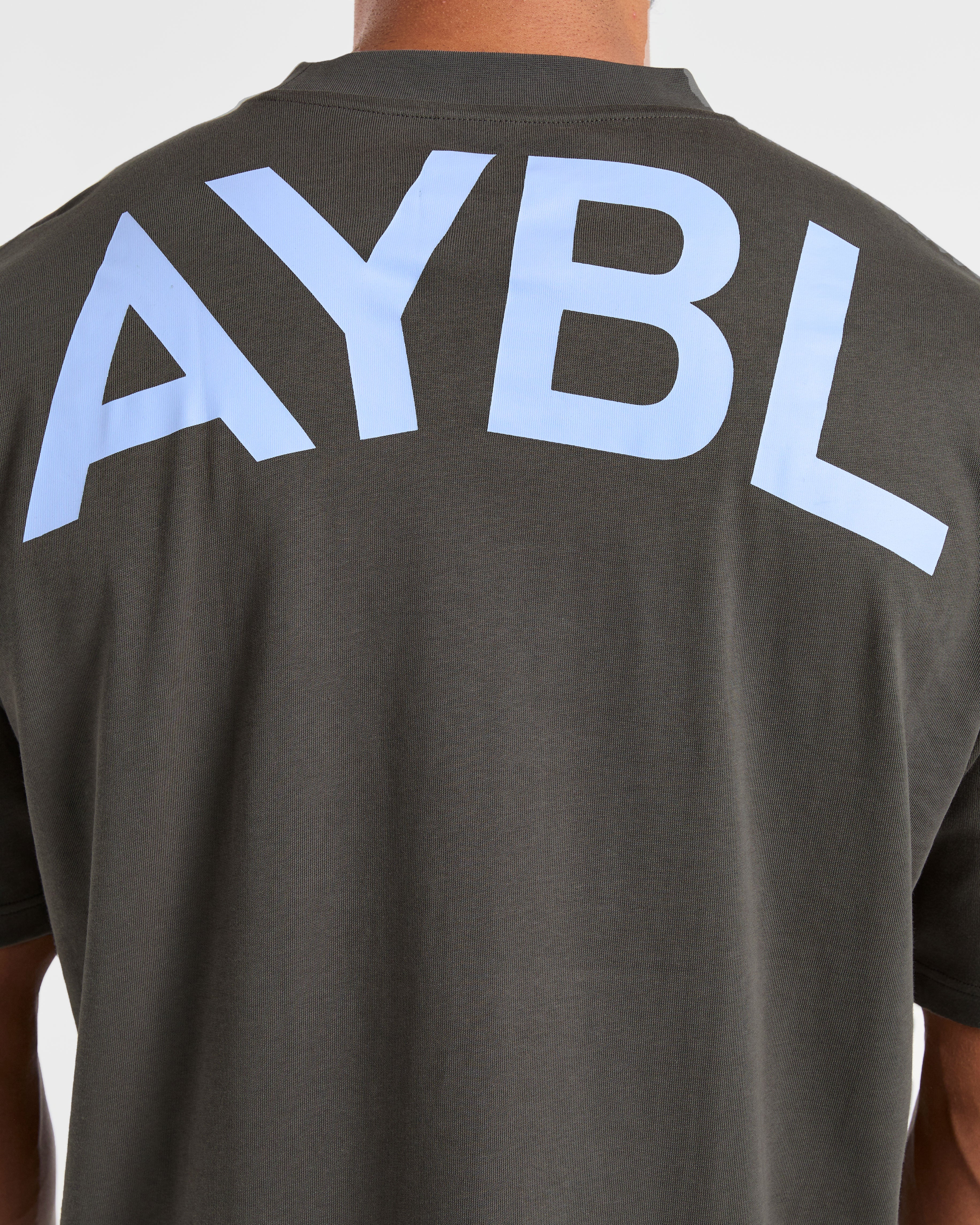 Essential Oversized T Shirt - Charcoal/Cornflower Bleu