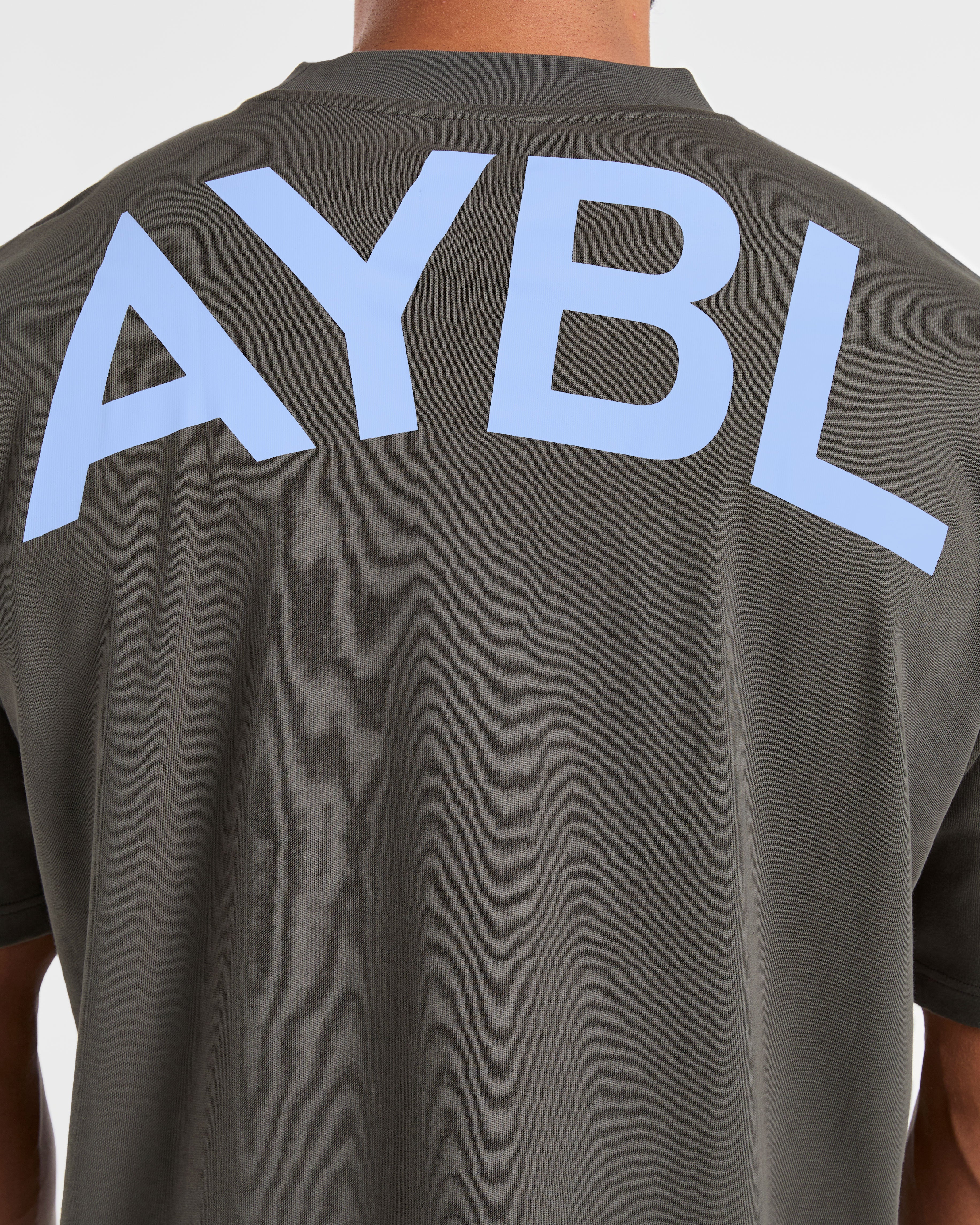 Essential Oversized T Shirt - Charcoal/Cornflower Bleu