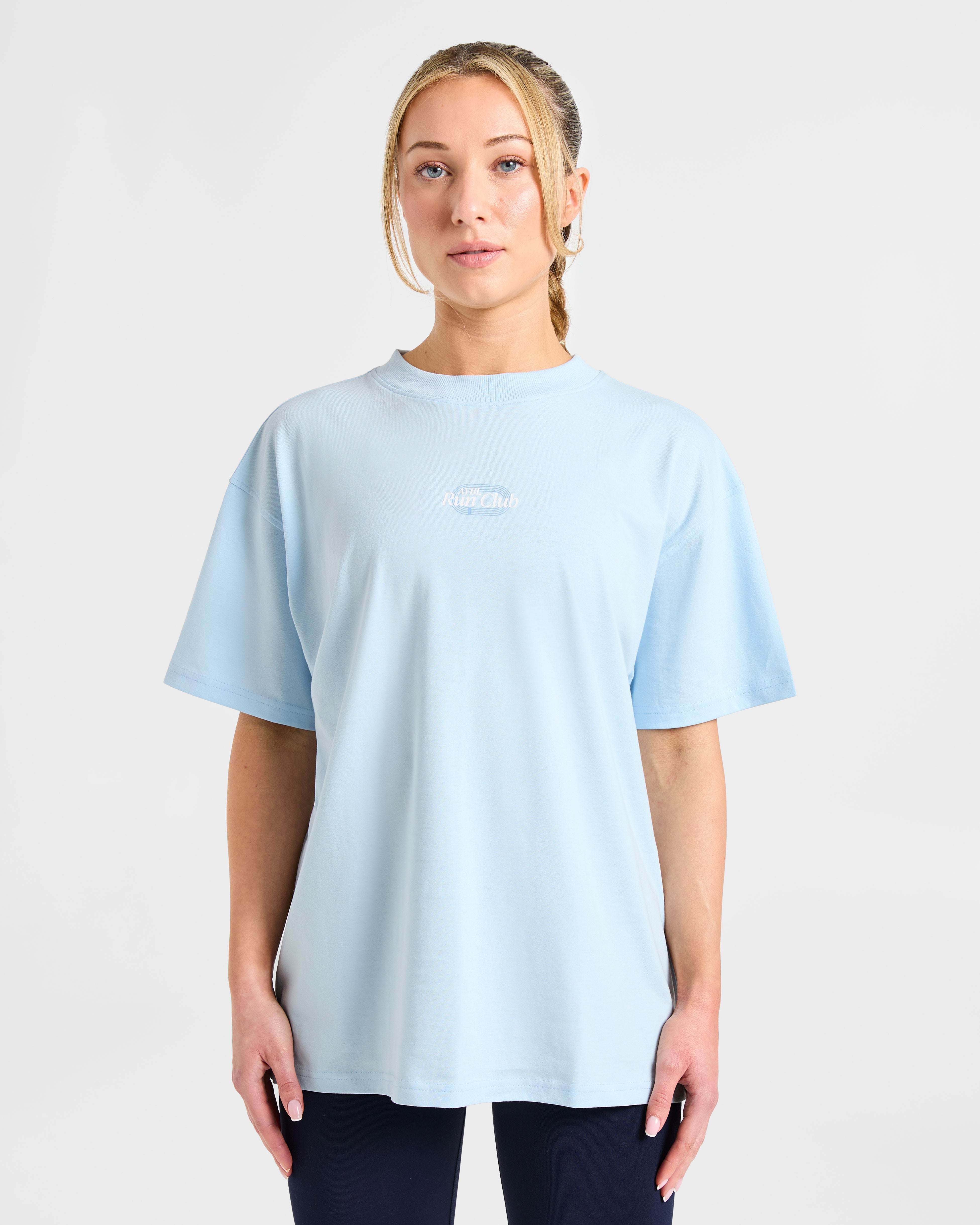 Run Club Oversized T Shirt - Bleu