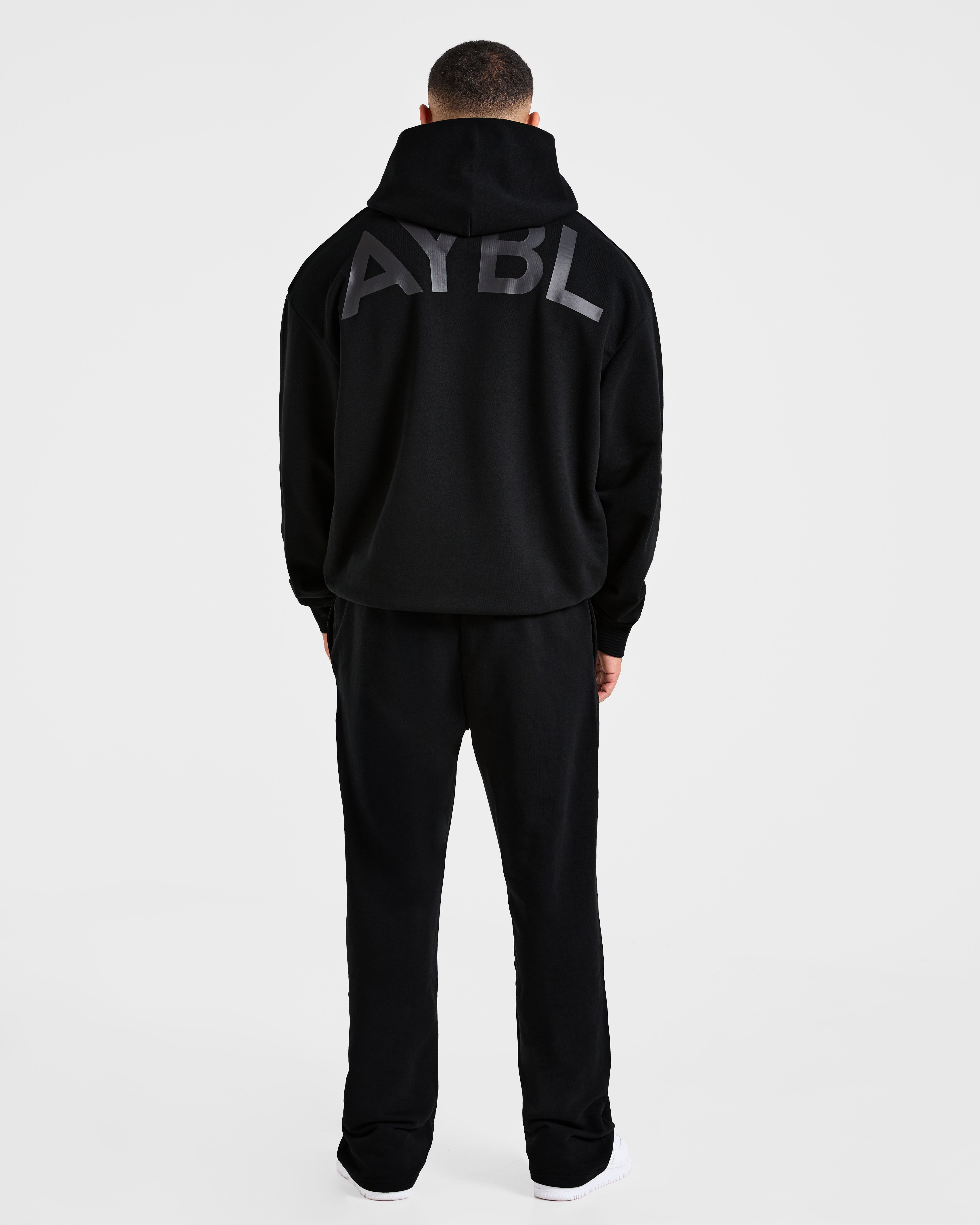Essential Oversized Graphic Hoodie - Noir