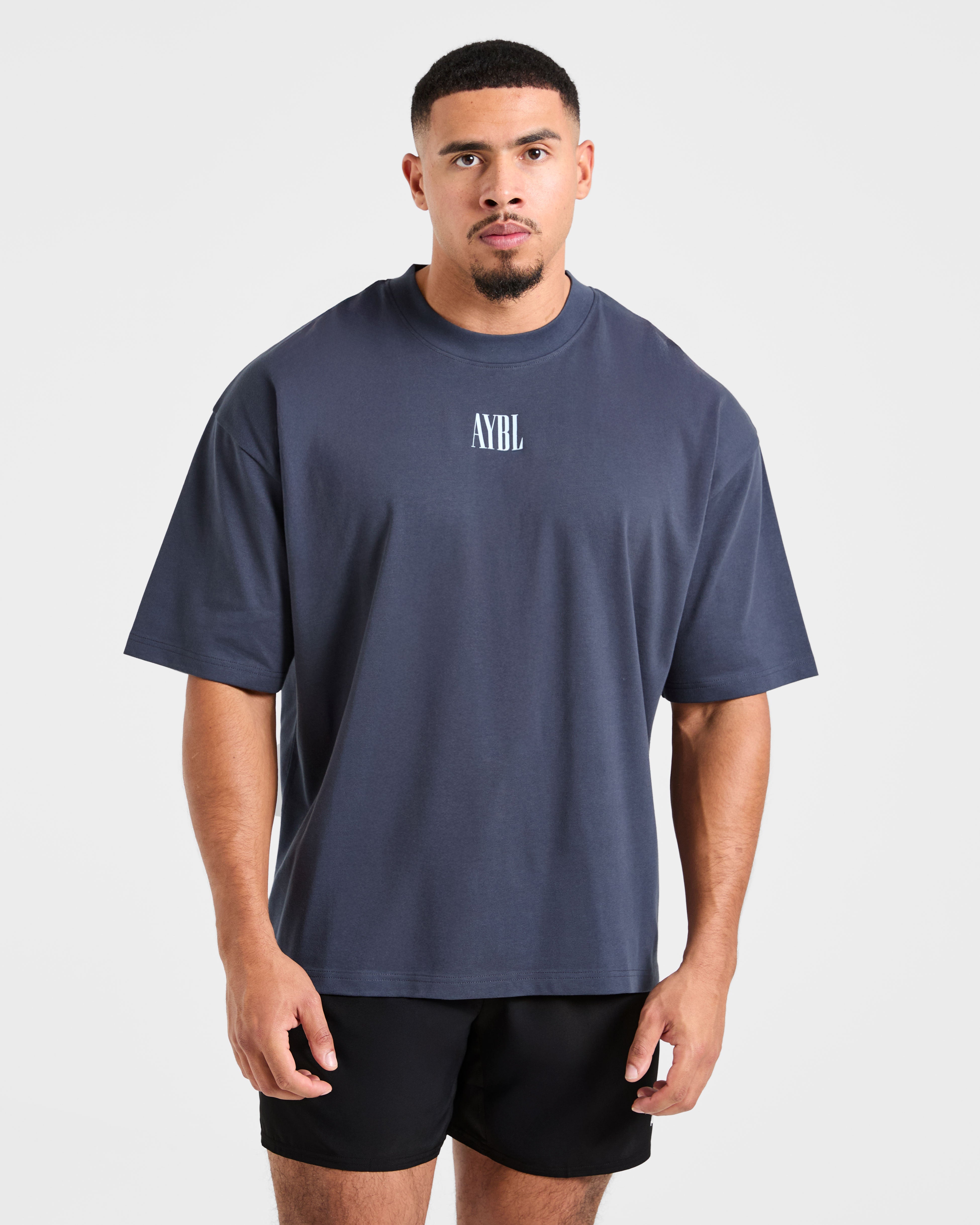 Strength Of Titans Oversized T Shirt - Deep Ocean Bleu
