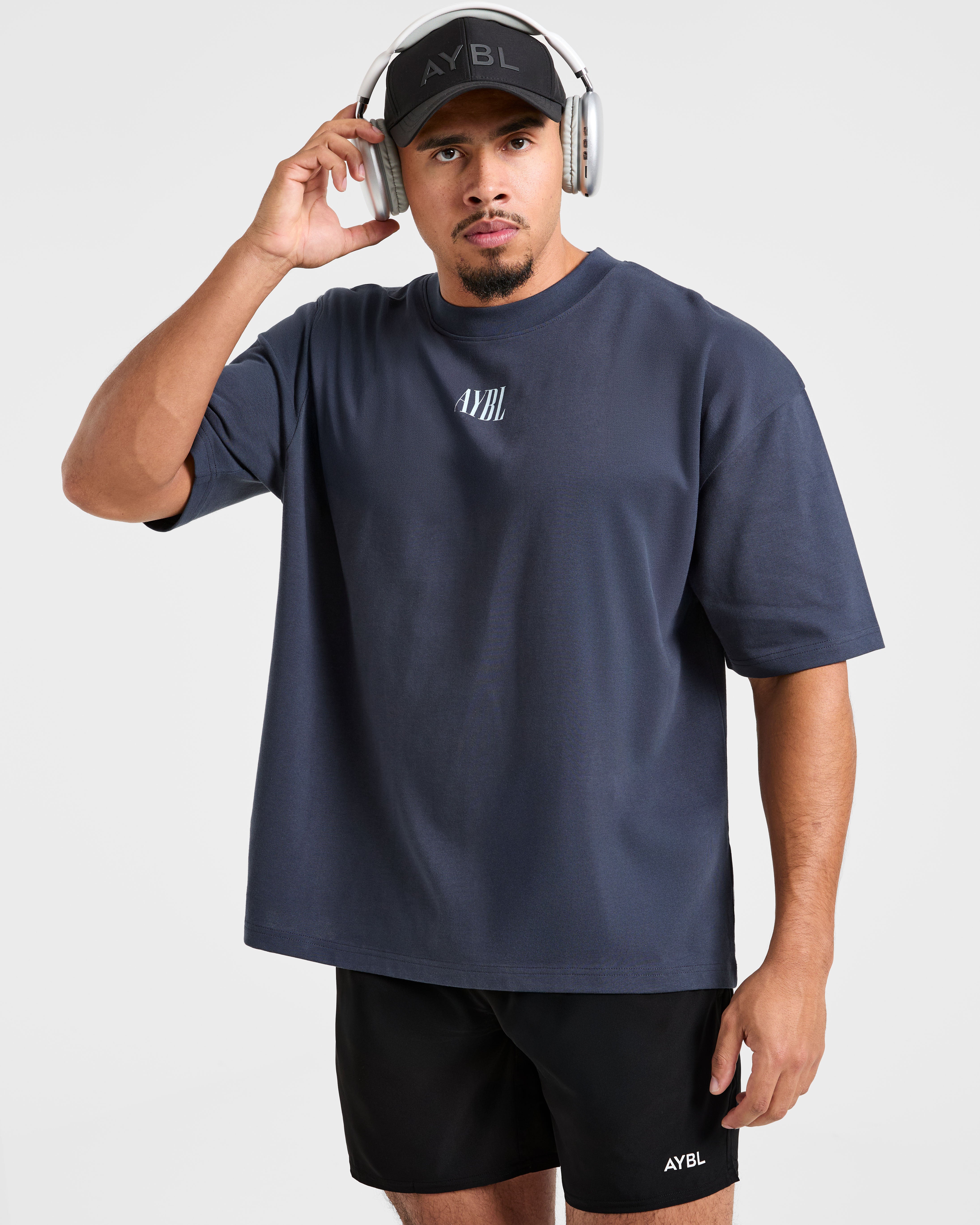 Strength Of Titans Oversized T Shirt - Deep Ocean Bleu