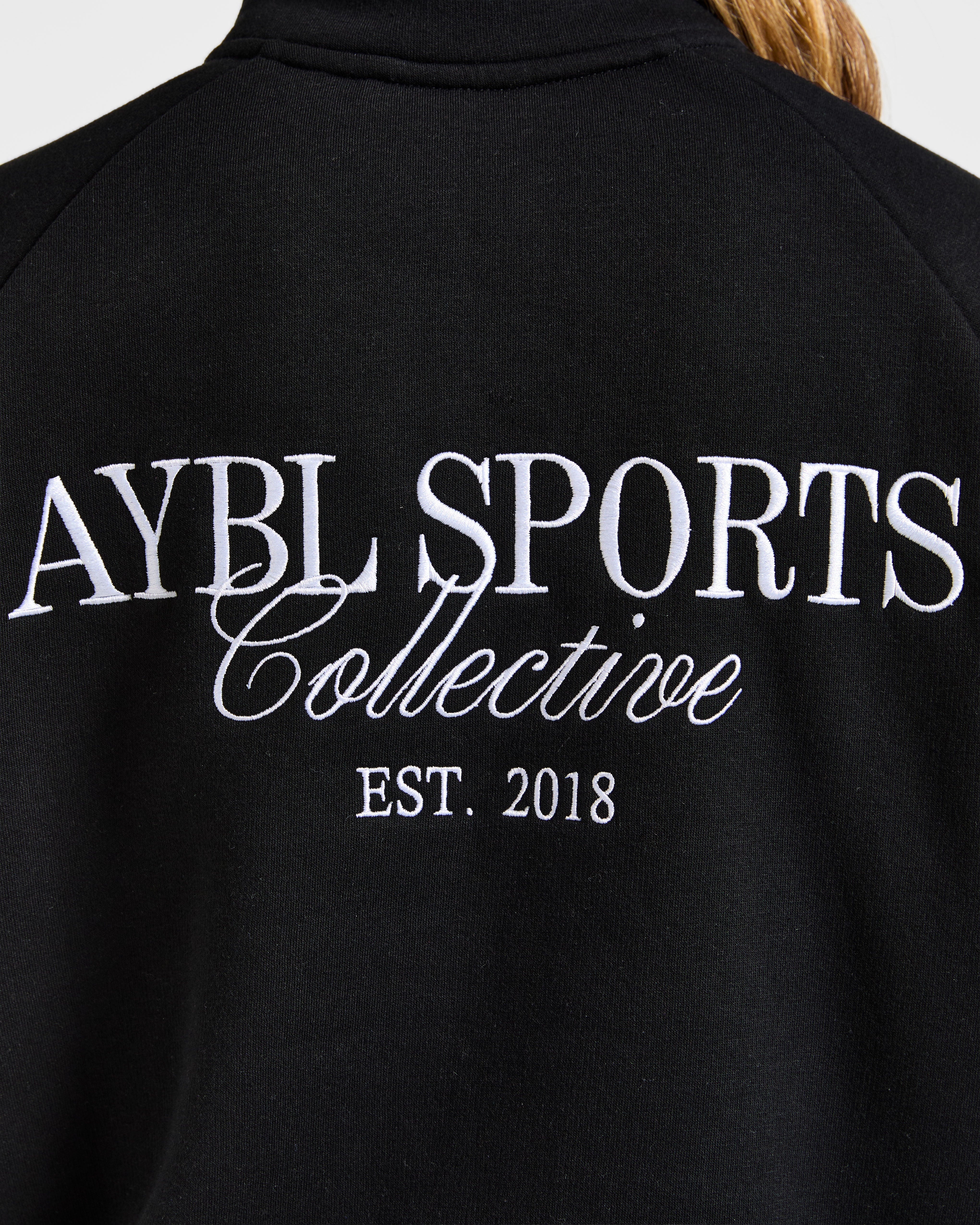 Sports Collective Oversized 1/4 Zip Pullover - Noir