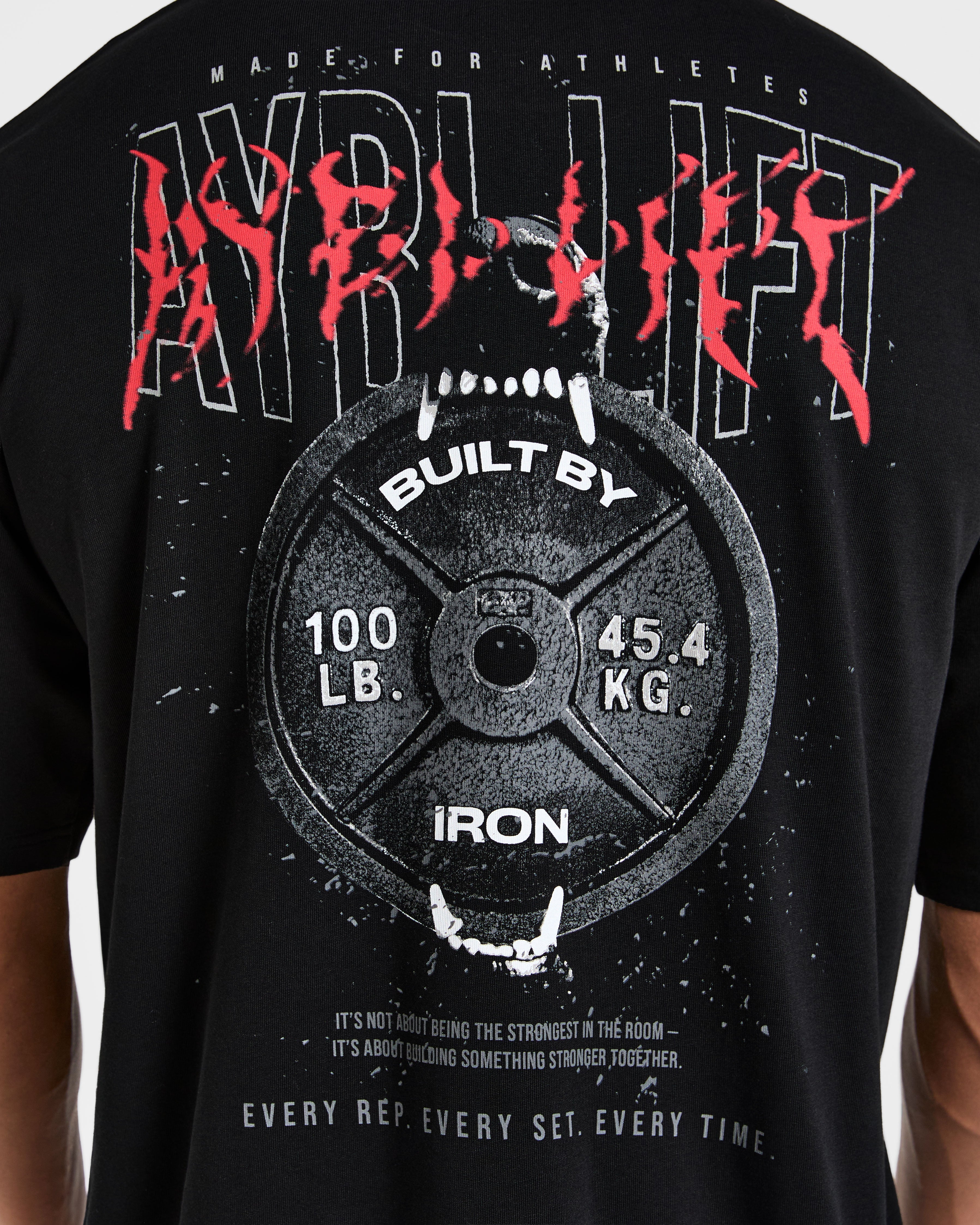 Doberman Strength Oversized T Shirt - Noir/Rouge