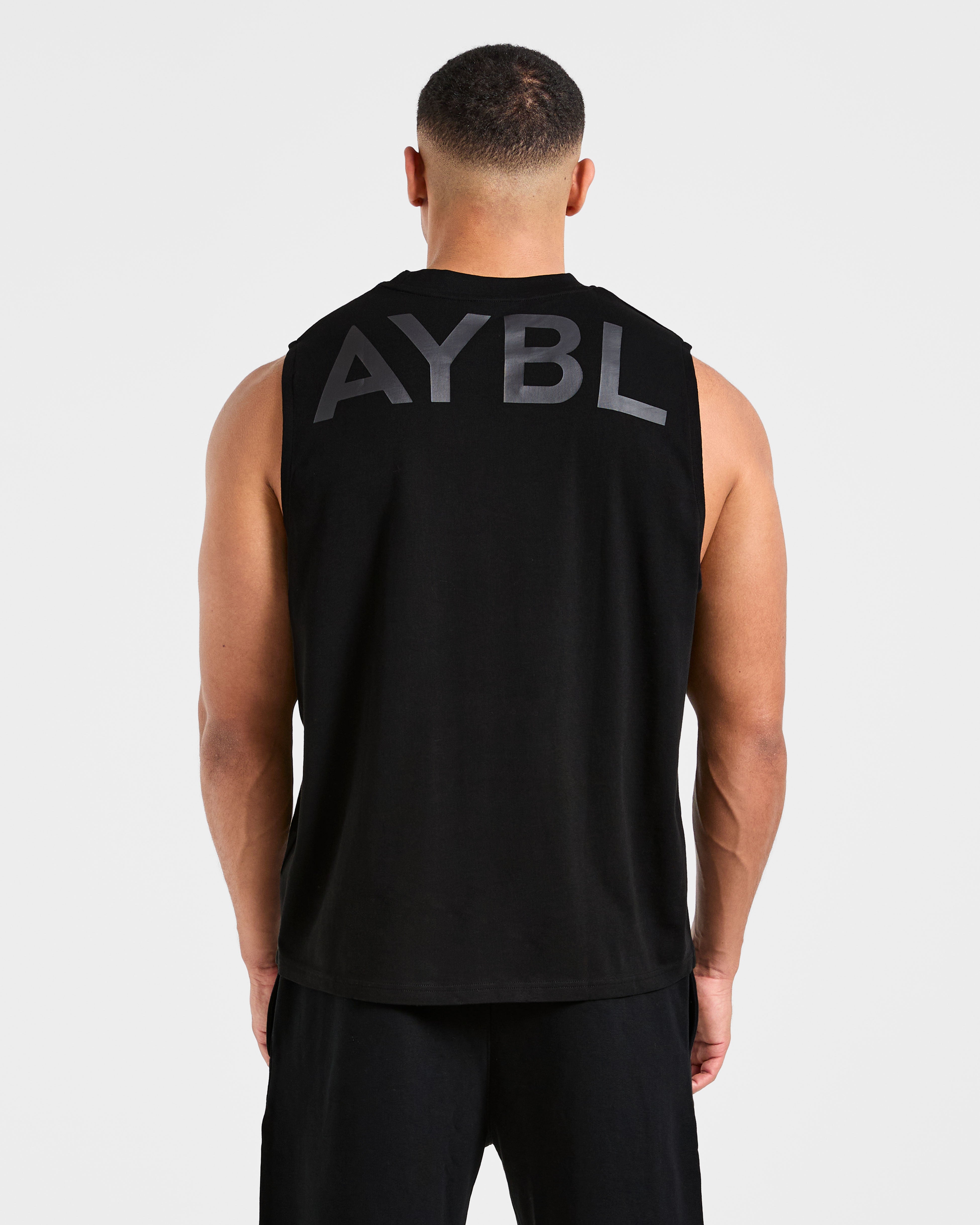 Essential Oversized Graphic Tank - Noir